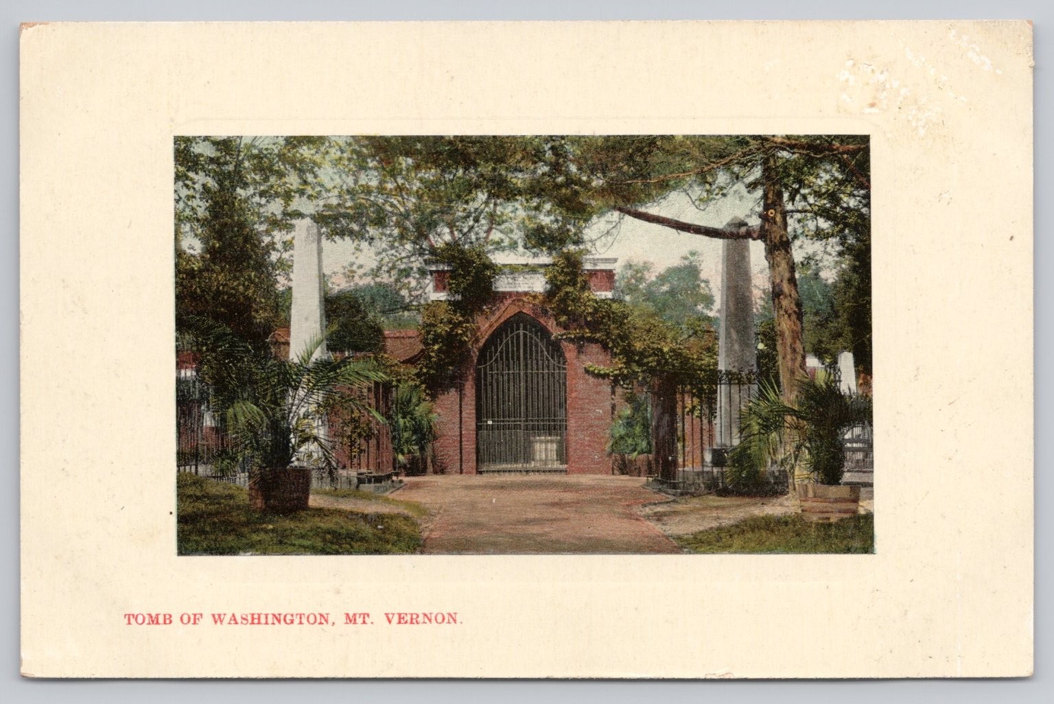 Washington’s Tomb Mt Vernon Postcard Leet Bros. Early 1900s Unposted