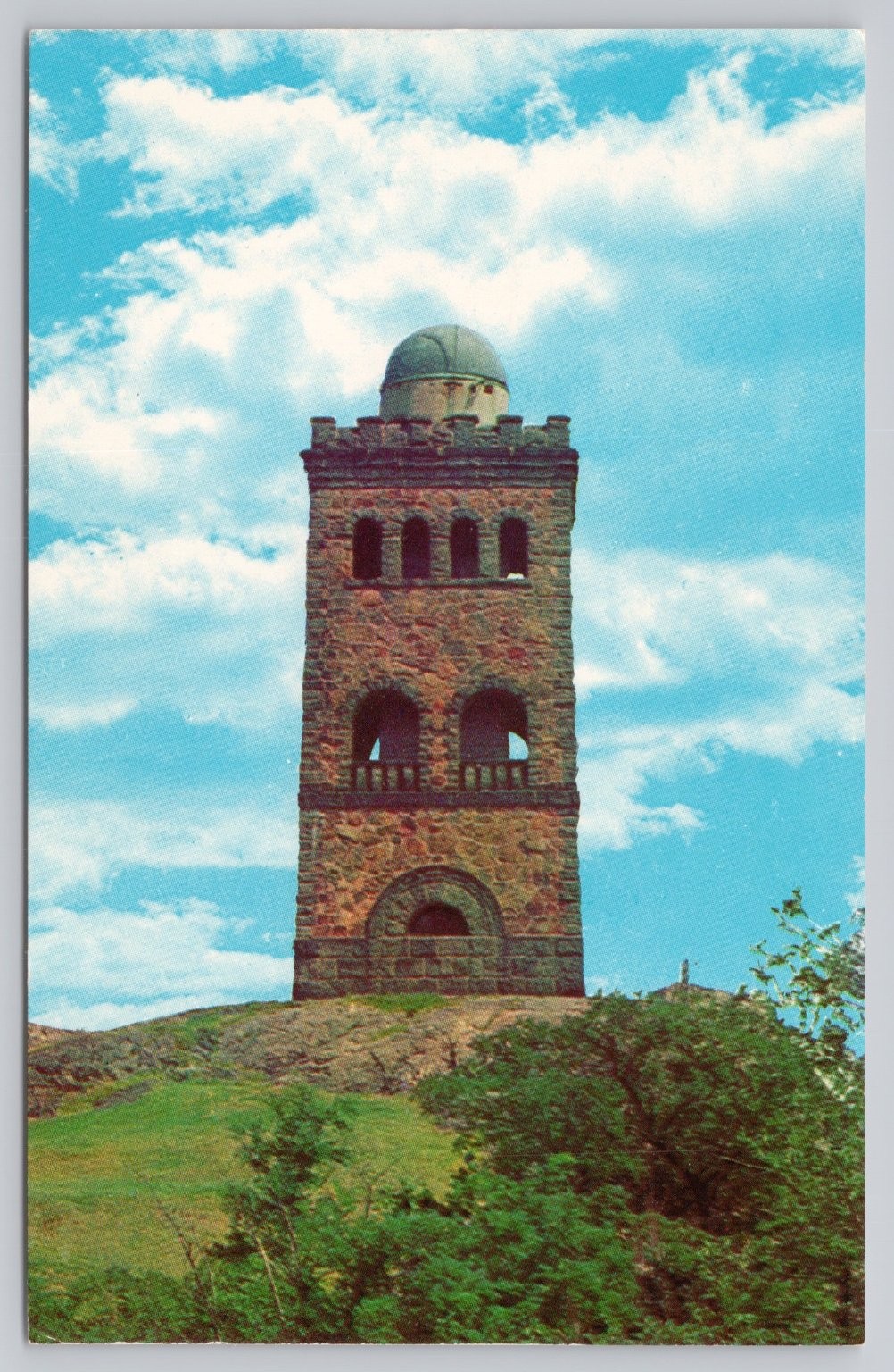 High Rock Tower Lynn Mass Lusterchrome Postcard Wakefield Trading Co.