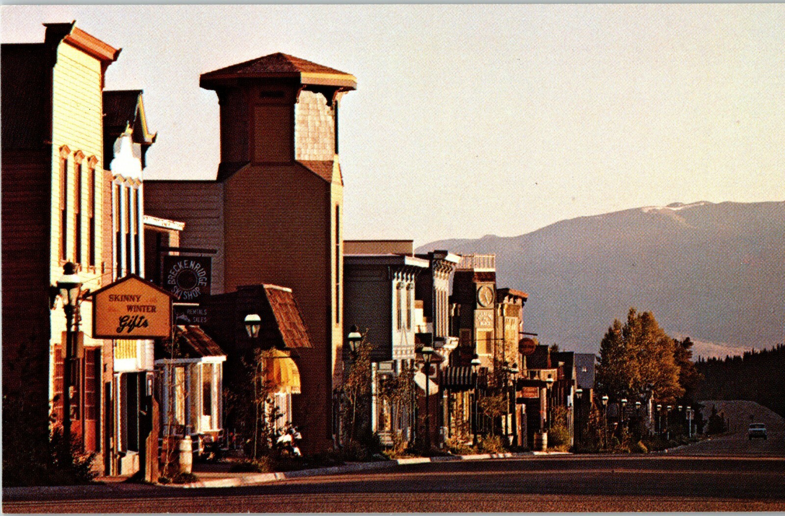 Vintage 1970s Main Street Gold Mining Town Breckenridge Postcard Colorado
