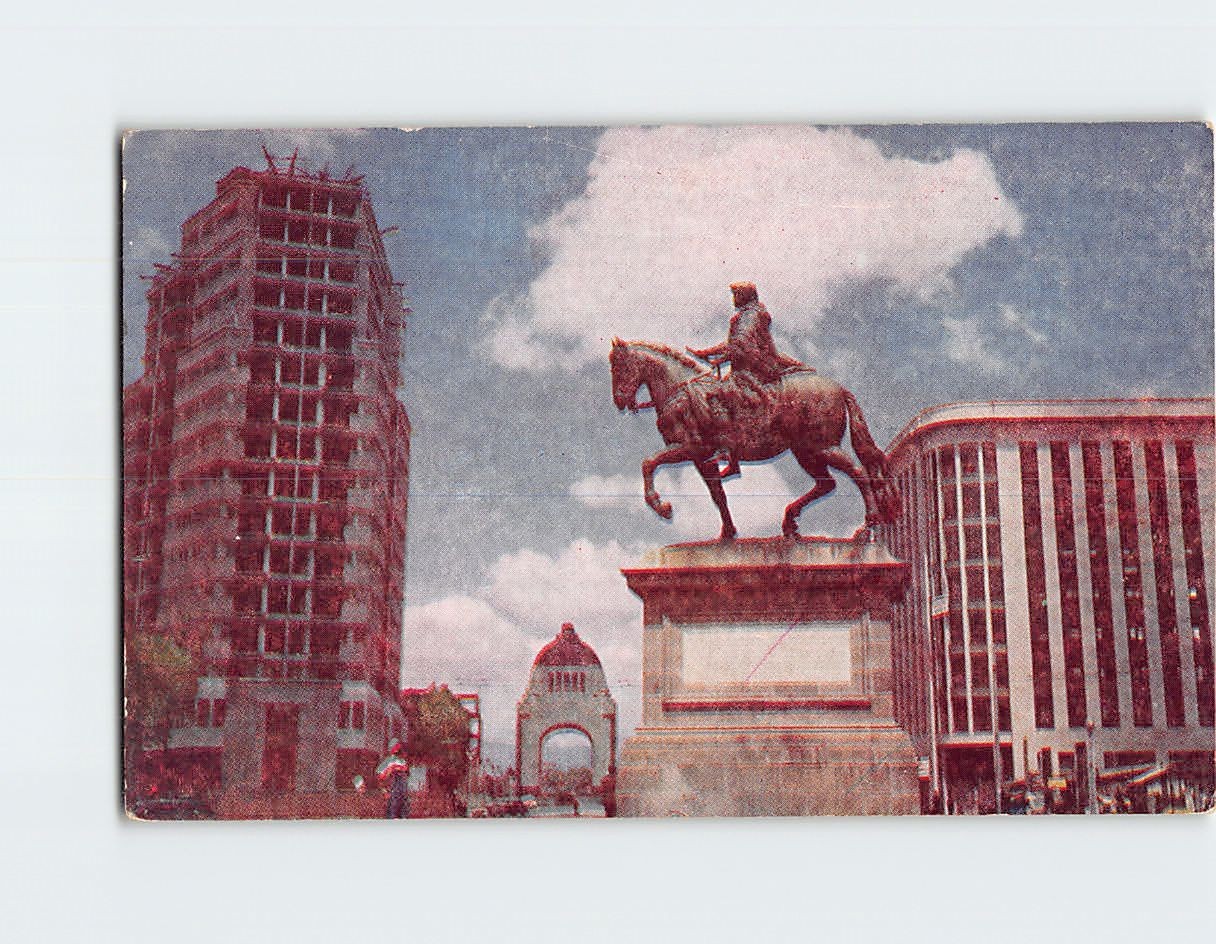 Postcard Estatue De Carlos V Mexico City Mexico