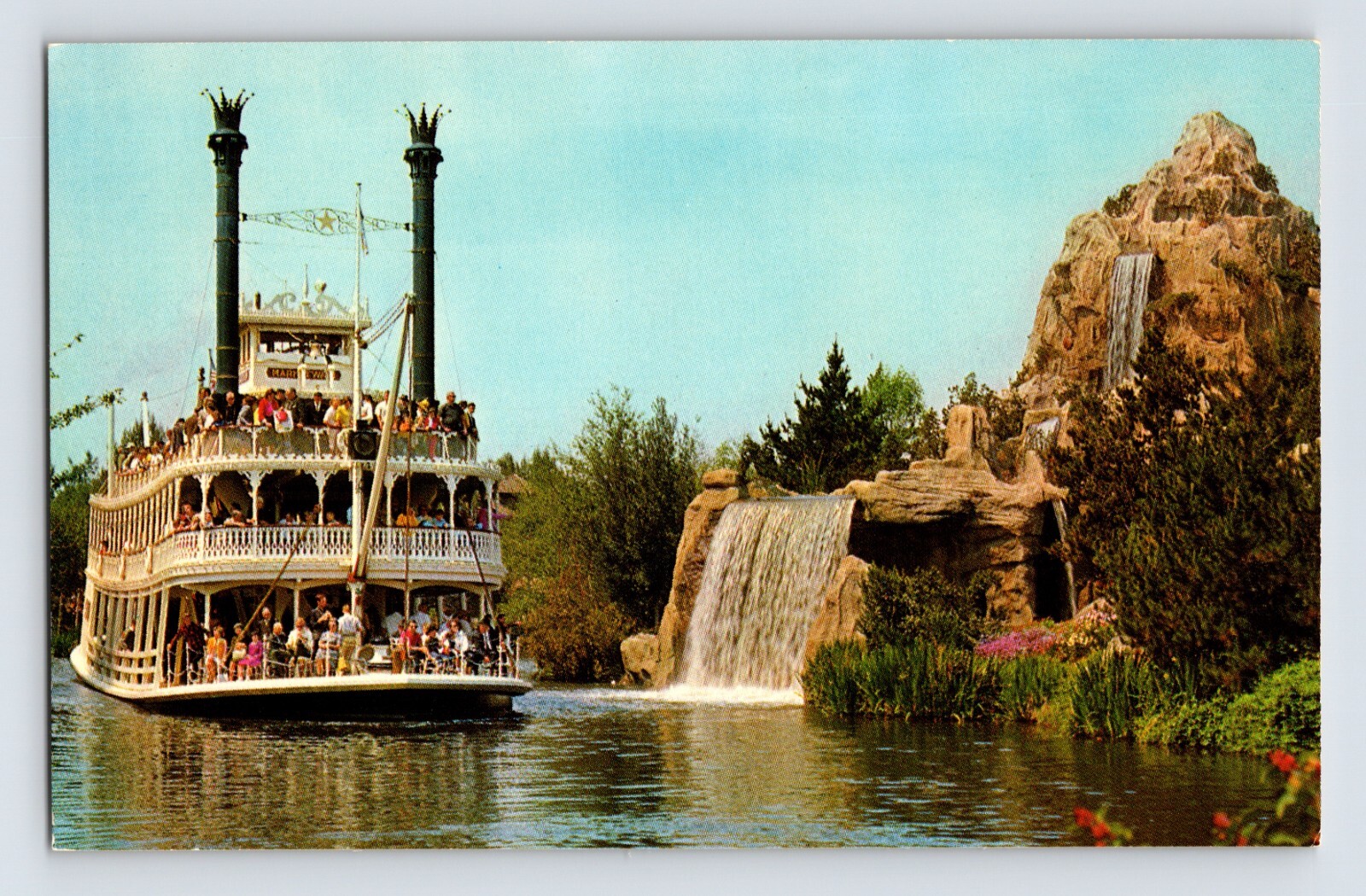 Postcard California Anaheim CA Disneyland Mark Twain Steamboat 1960s Unposted