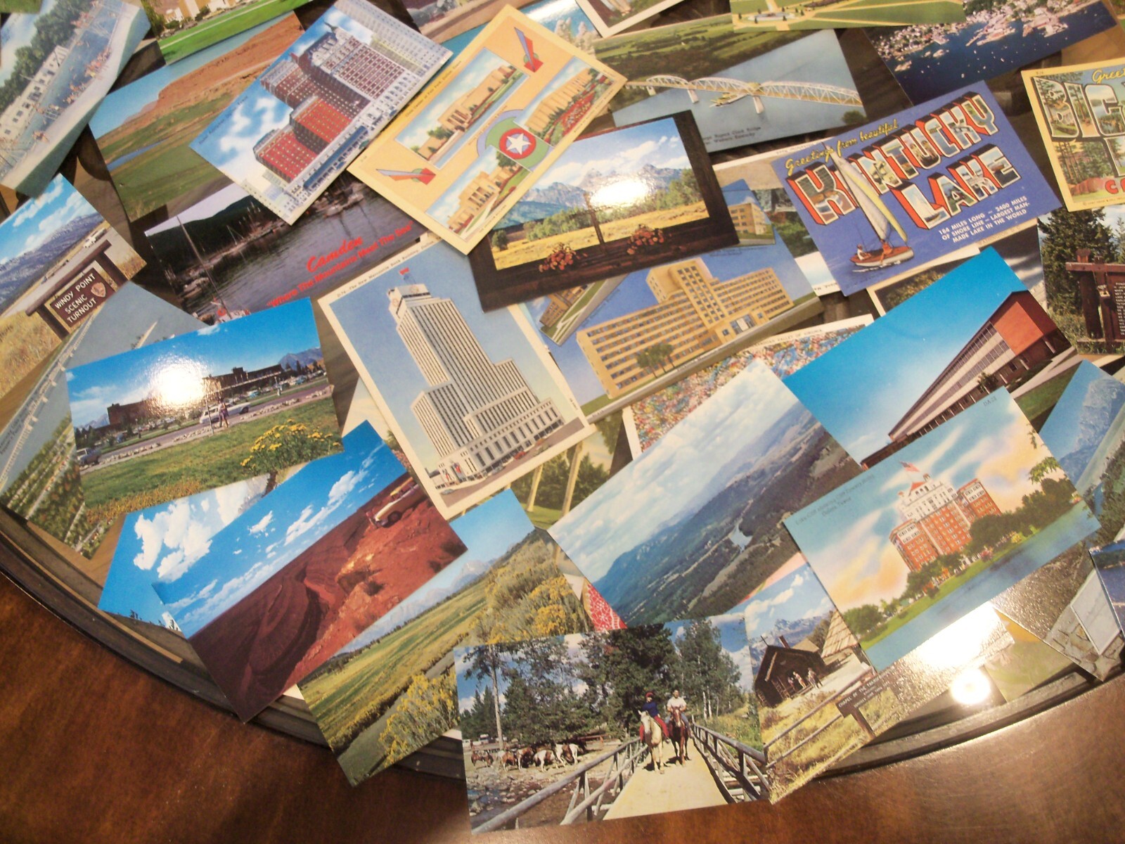 100+ US POSTCARD LOT UNPOSTED ROADSIDE AMERICANA LINEN/CHROME 50/50 USA UNUSED v