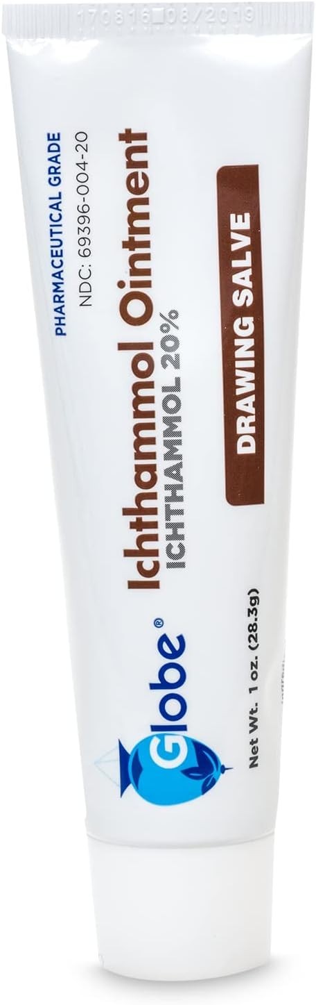 Globe Ichthammol Ointment 20% (Drawing Salve) 1 OZ – Soothing Skin Relief, Treat