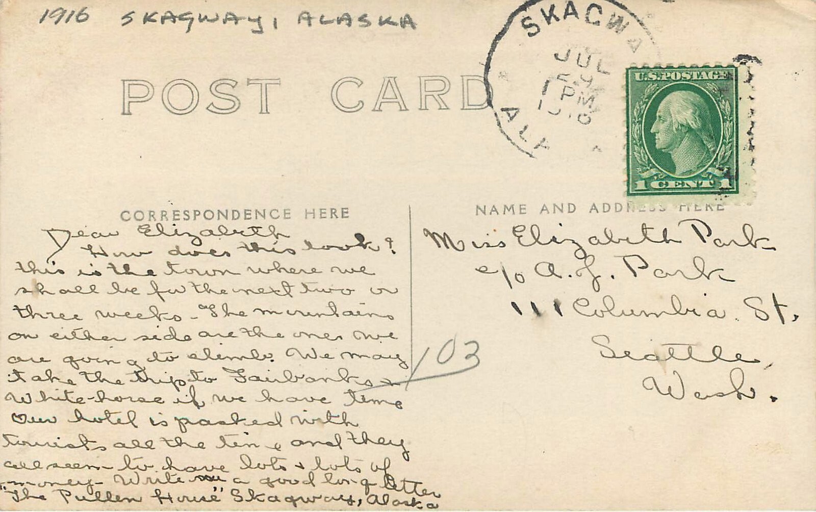 Postcard RPPC Photo Alaska Skagway #815 Waterfront 22-13723