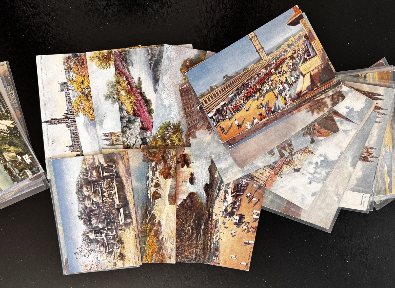 48 Raphael Tuck Oilette Vintage Postcards European Views Cities Scenic Art