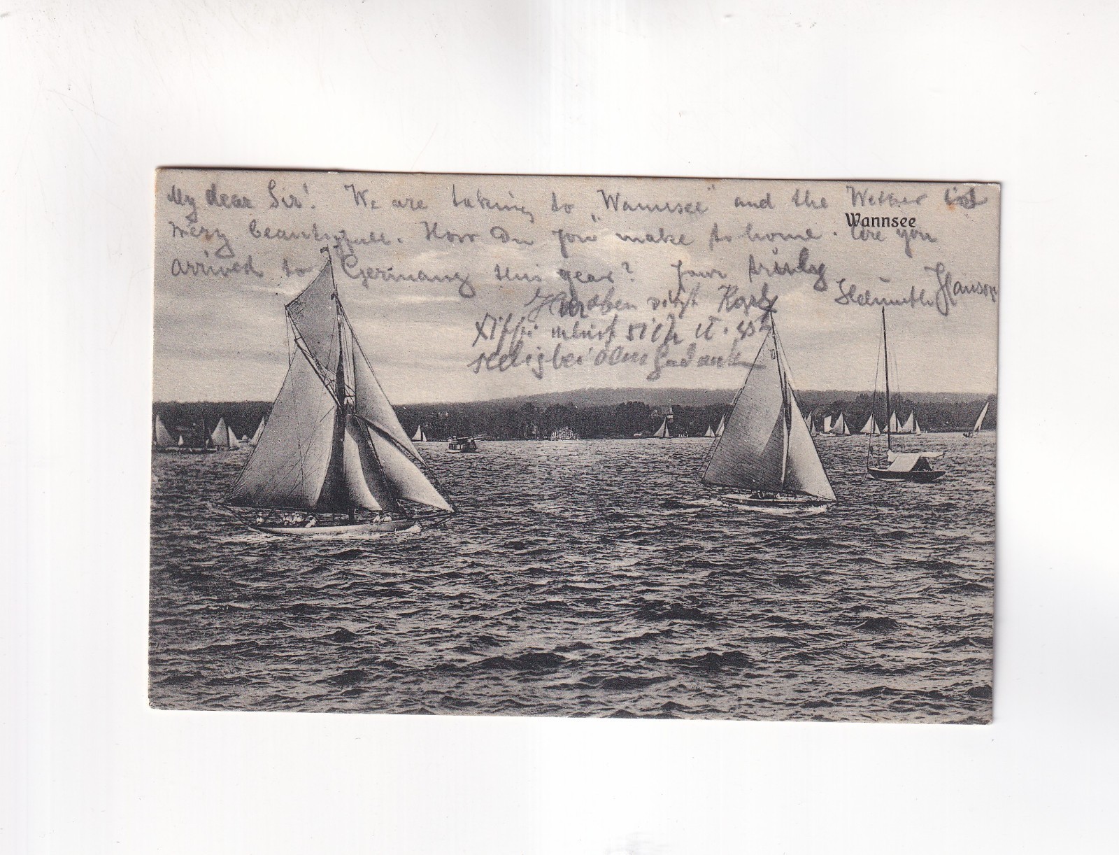 F1148 Postcard AK WANNSEE Berlin 1911 – SAILBOATS Postcard Germany