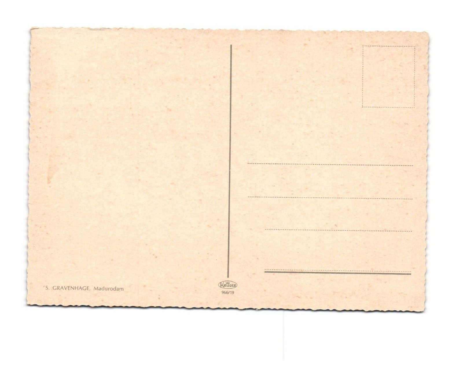 Gravenhage, Maduro dam, Postcard unposted