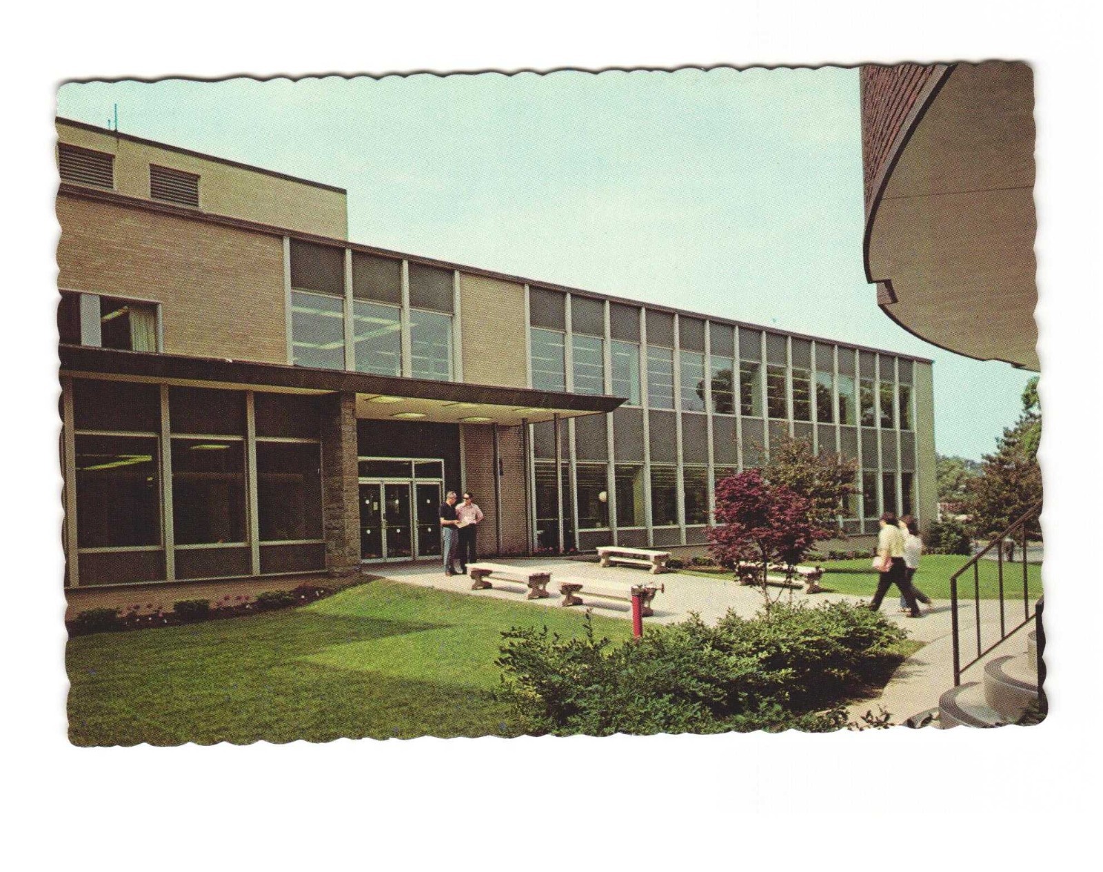 CANISIUS College Buffalo NY Vintage Postcard unposted Library