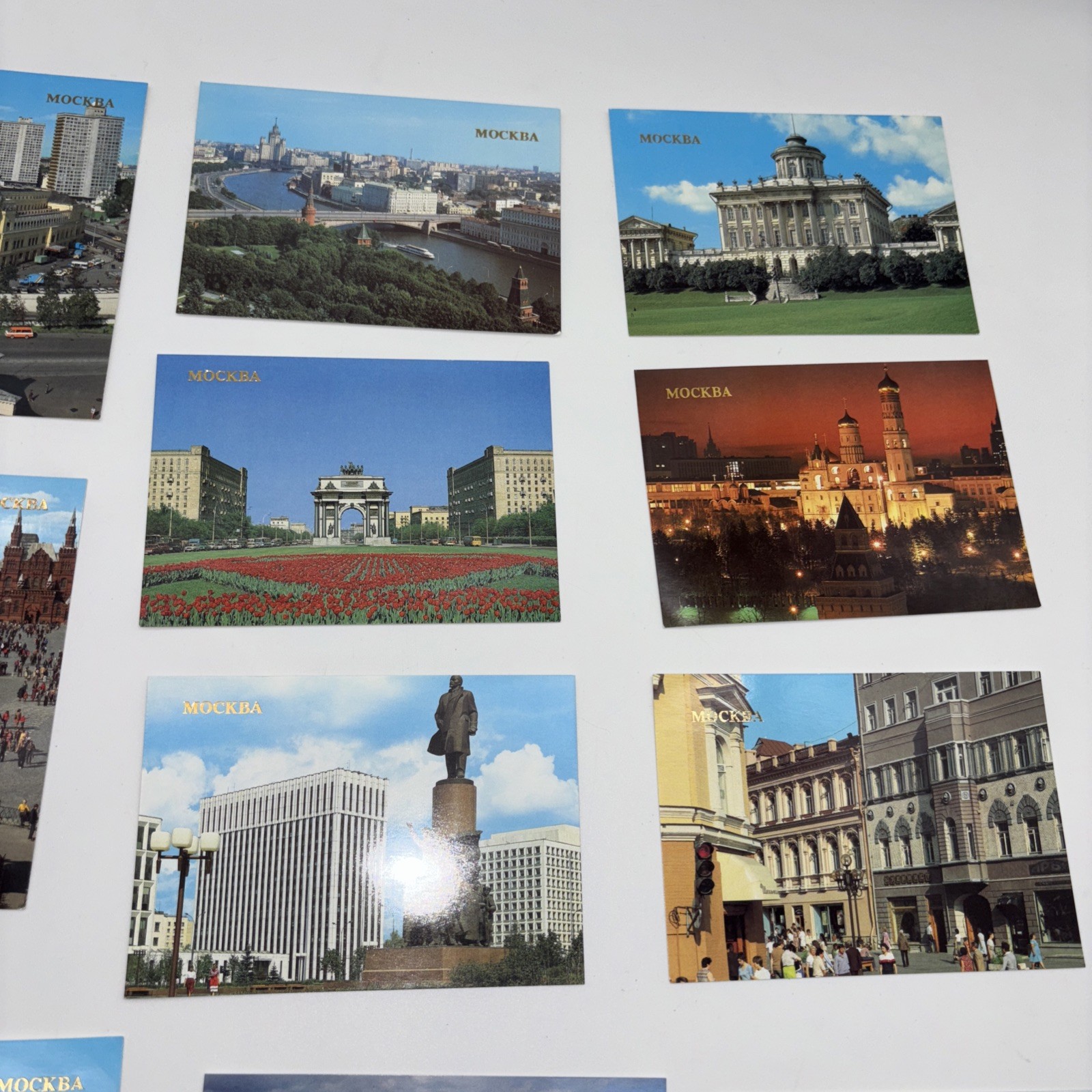 Lot of 15 Postcards, Vntg 1989 Moscow Mockba, Russia., 6×4”, Clean, Unposted