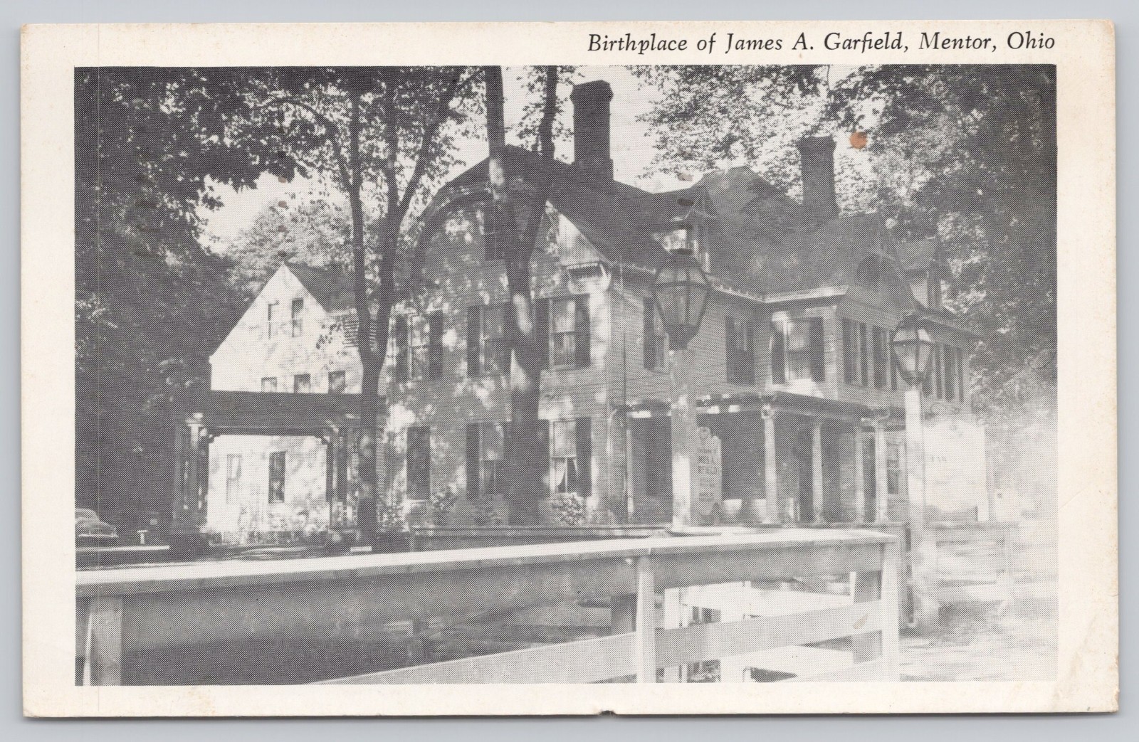 Birthplace of James A. Garfield Mentor Ohio Vintage Postcard Posted 1958