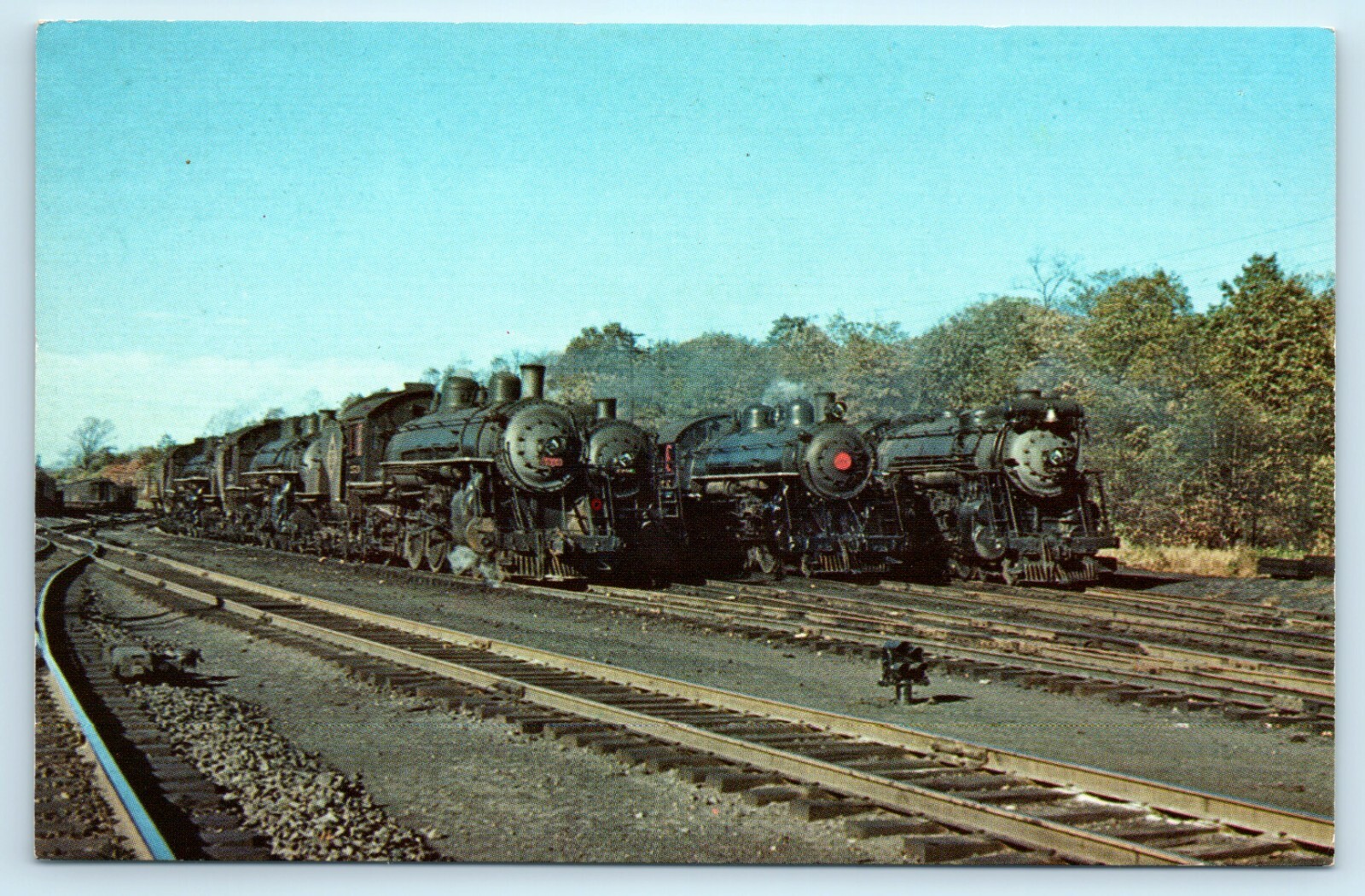 POSTCARD Erie Railroad General View of Yard Facilities Waldwick NJ Train