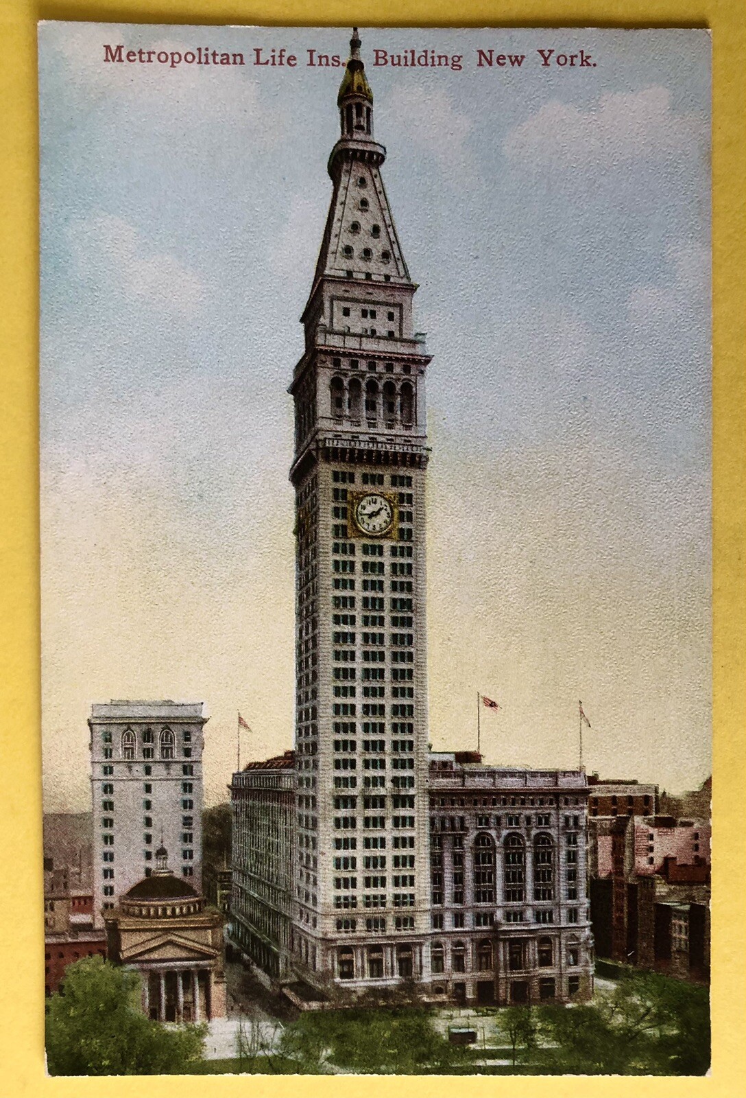 VINTAGE Postcard 1910 Metropolitan Life Insurance ￼City Landmark New York ￼NY