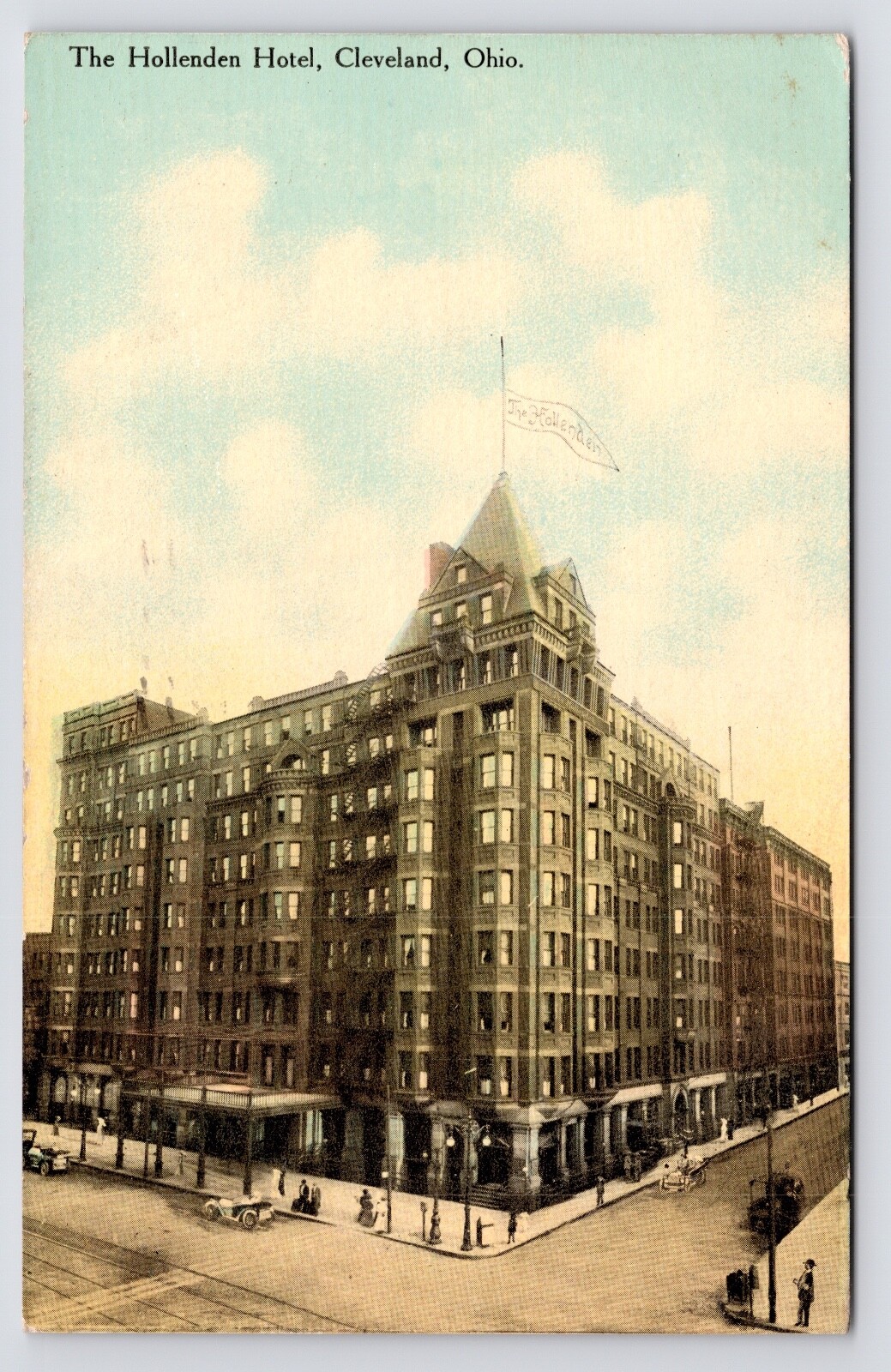 c1900~1910~Cleveland Ohio OH~Hollenden Hotel~Rare View~Downtown~Antique Postcard