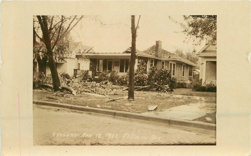 Arkansas Fort Smith Cyclone 4-12-27 McCann RPPC Photo Postcard 22-1511