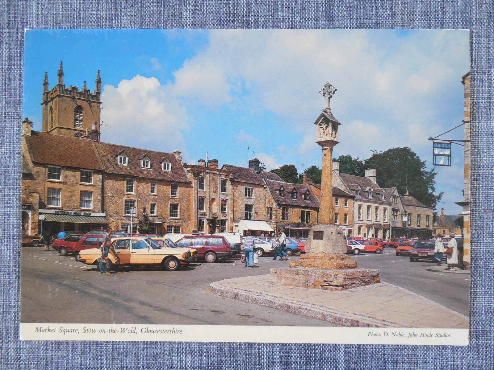 Market Square Stow on the Wold Gloucestershire Postcard Unposted England Shops