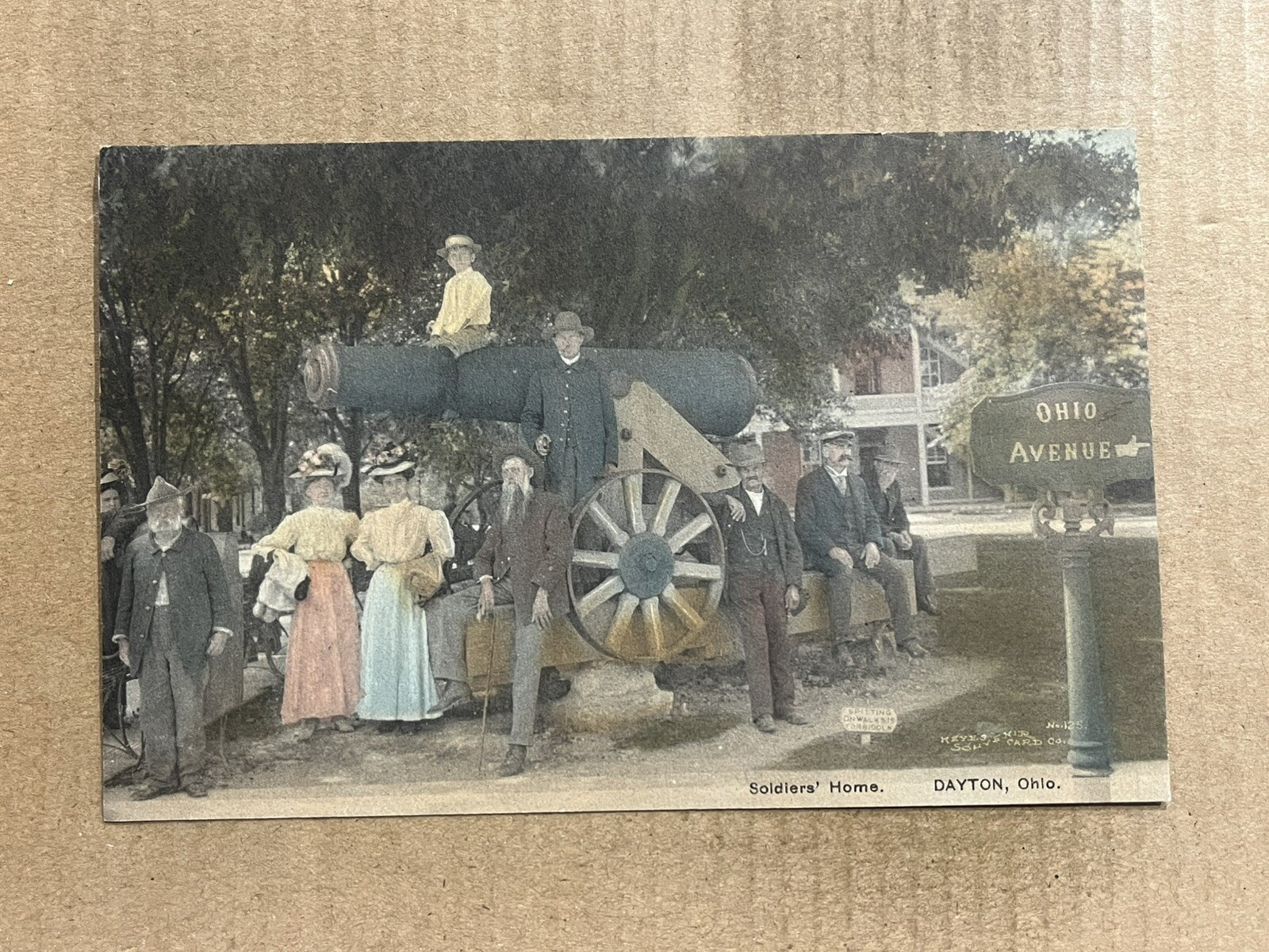 Postcard Dayton OH Ohio Soldiers’ Home Military Veterans Cannon Vintage PC