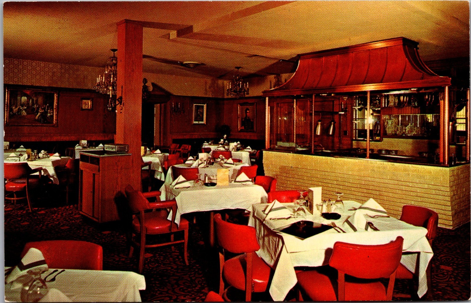 Vintage Lafayette Charcoal Steak Seafood House Williamsburg VA Chrome Postcard