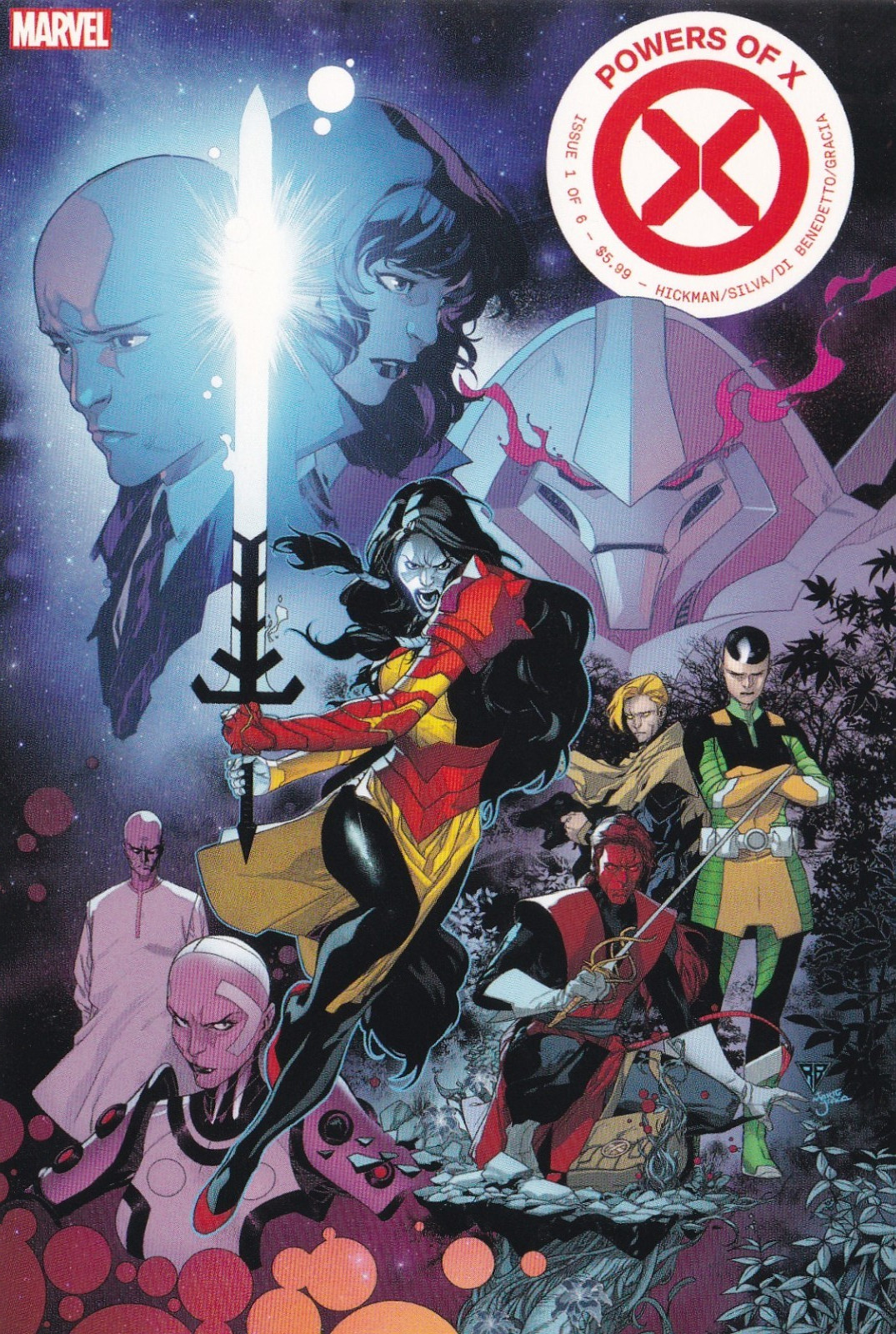 X-Men Powers of X Issue 1 Marvel Comic Book Cover 2019 Postcard 2023