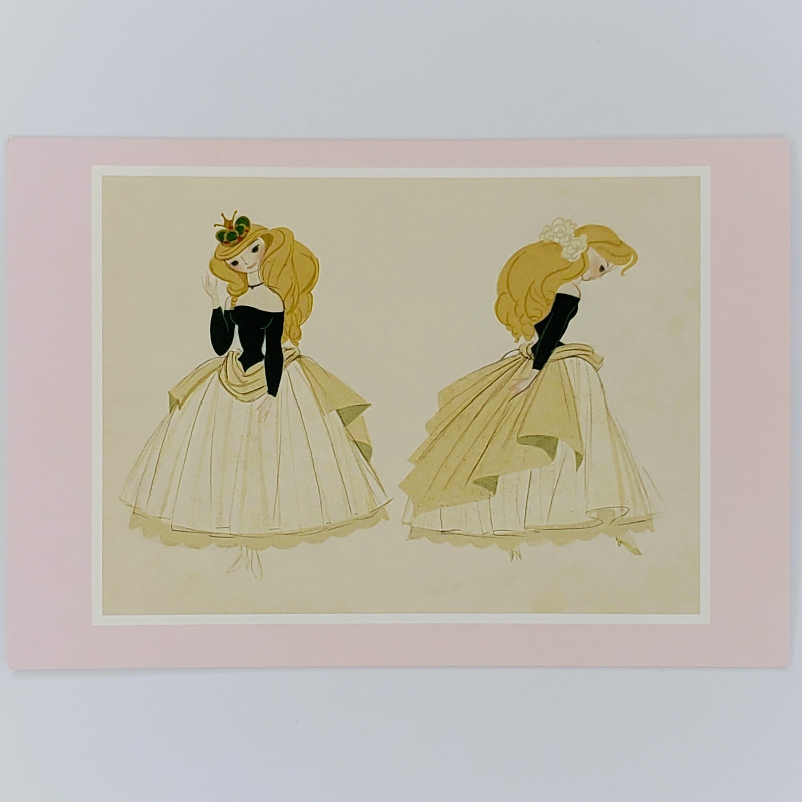 Cinderella Postcard Disney Princess Concept Art Mary Blair Paint Dress Color 4×6