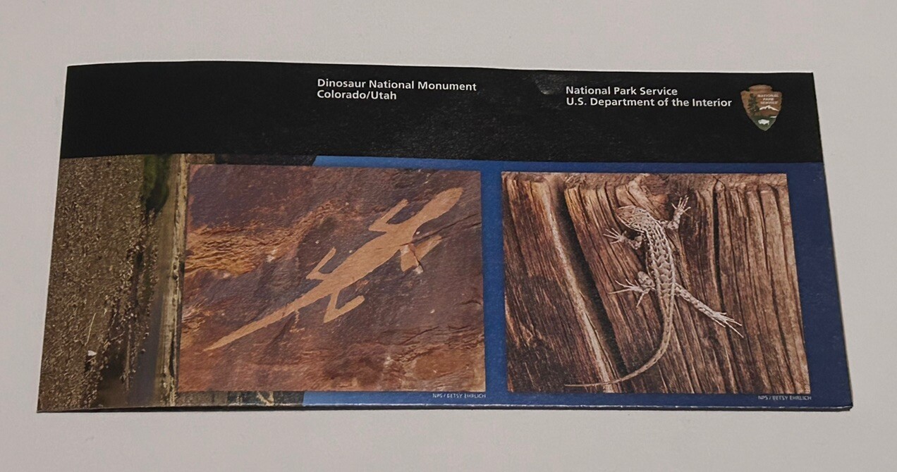 2026 Dinosaur National Monument Park NEWEST VERSION Unigrid Brochure CO Utah