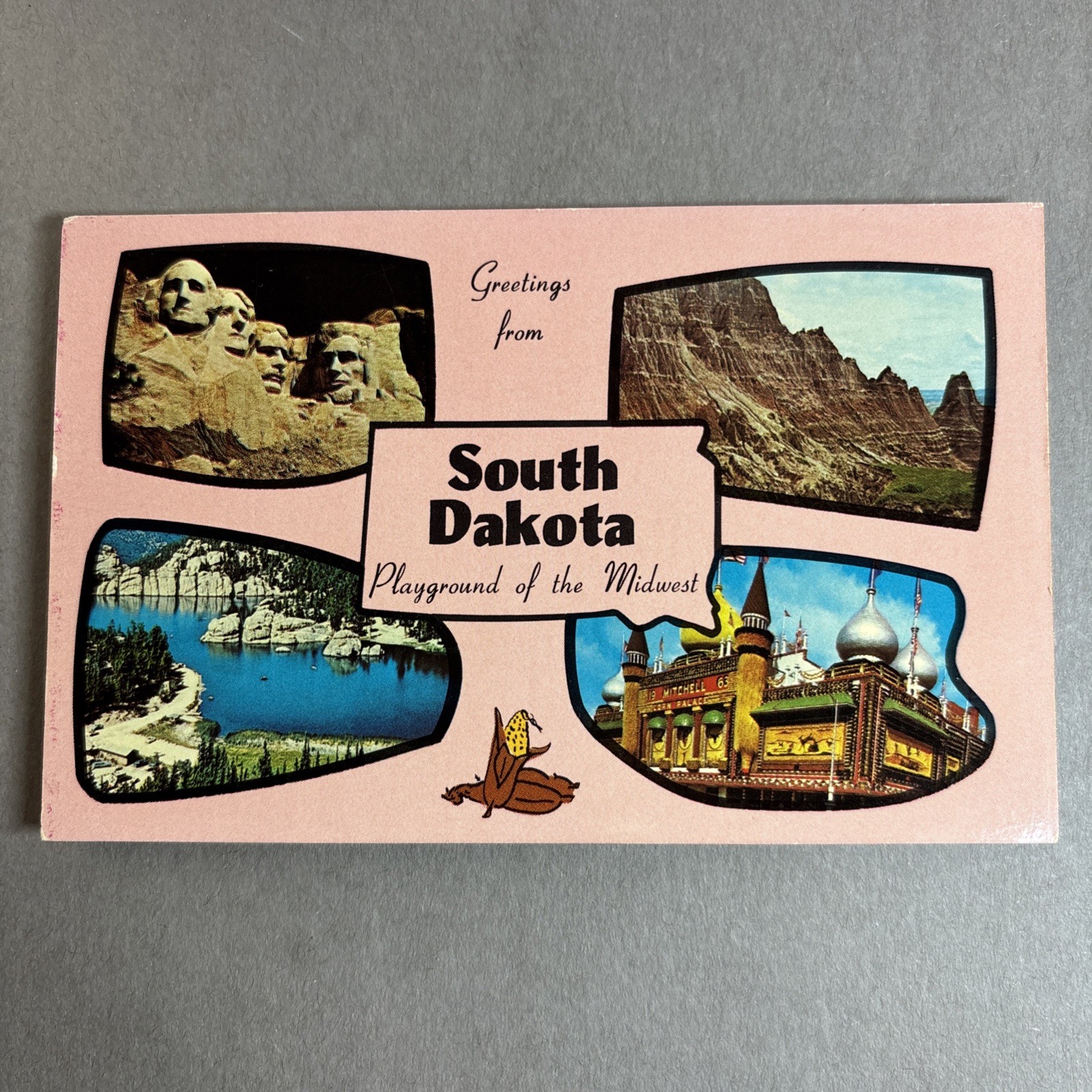 Greetings from South Dakota Playground of the Midwest Multiview Vintage Postcard