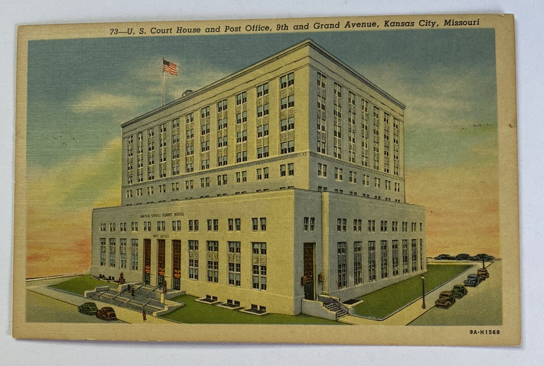 Vintage Postcard ~ US Post Office & Court House ~ Kansas City Missouri MO