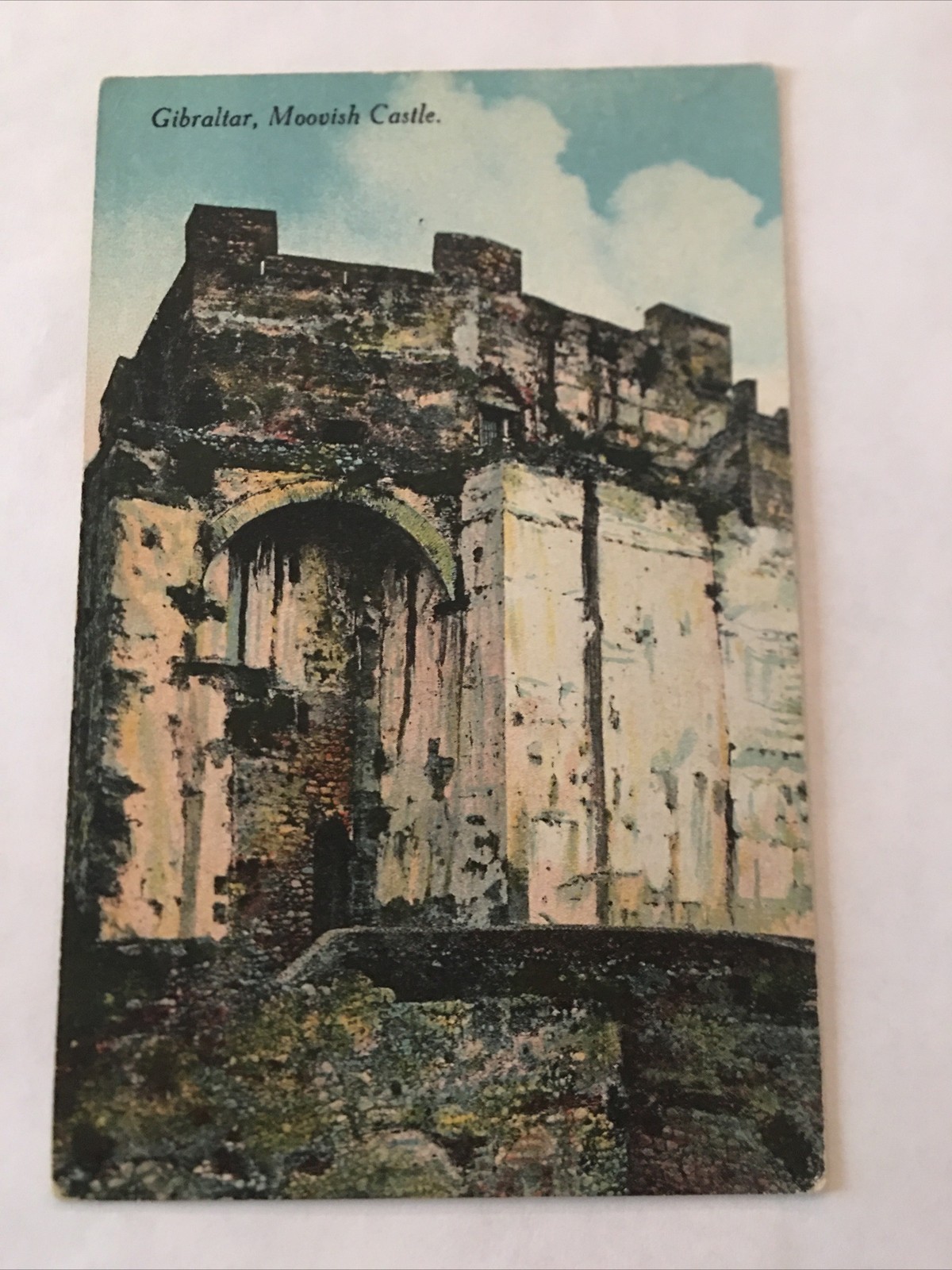 Gibraltar Moorish Castle Vintage Postcard