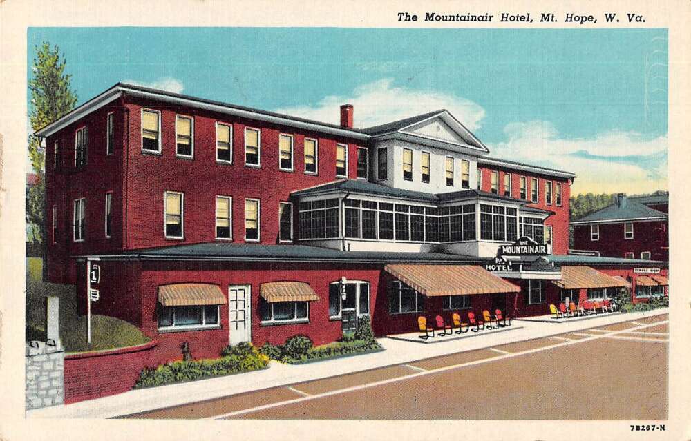 Mt Hope West Virginia The Mountainair Hotel Vintage Postcard AA23842