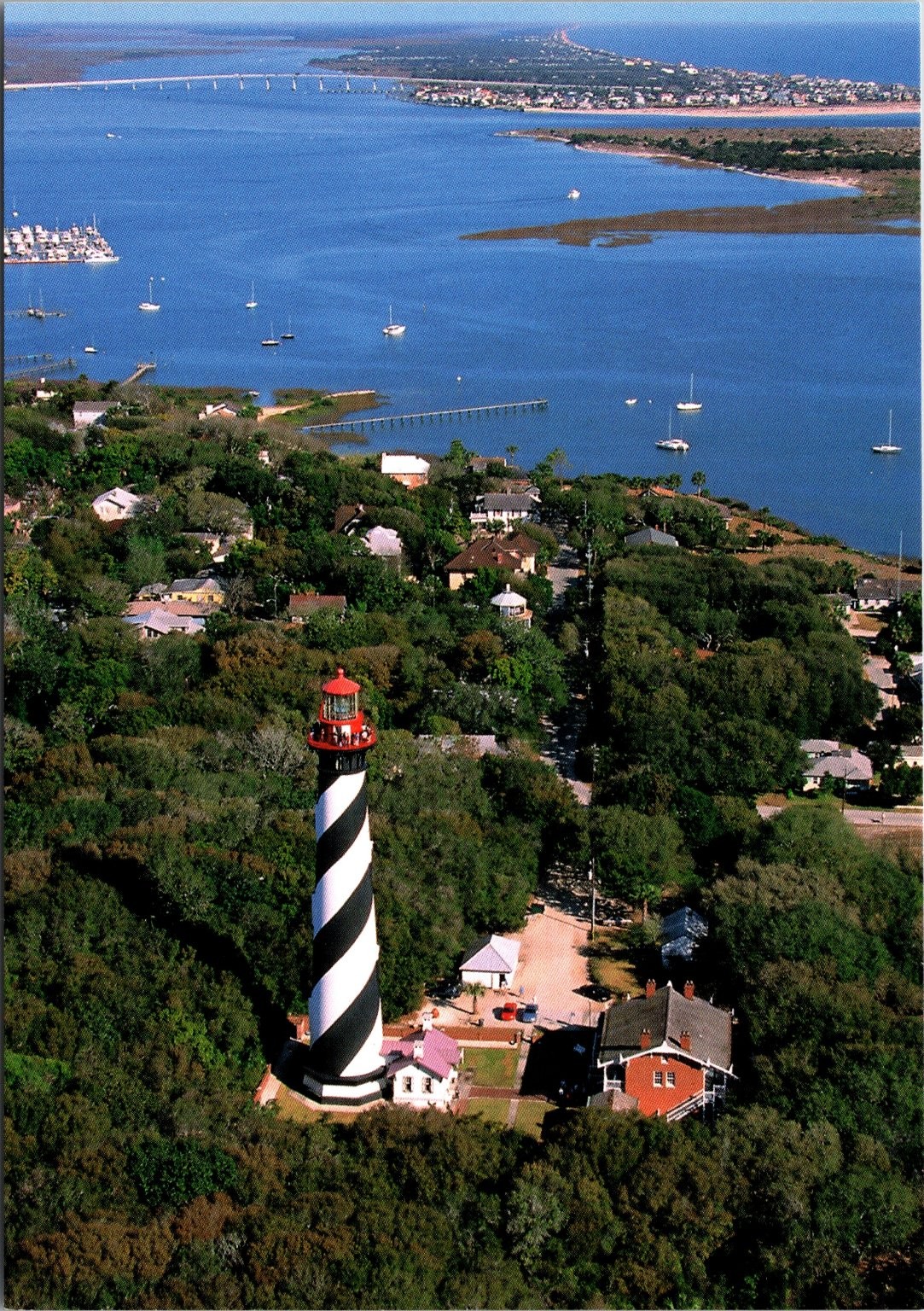 St. Augustine Florida Lighthouse Aerial View Postcard Amanda Heffron Morgan