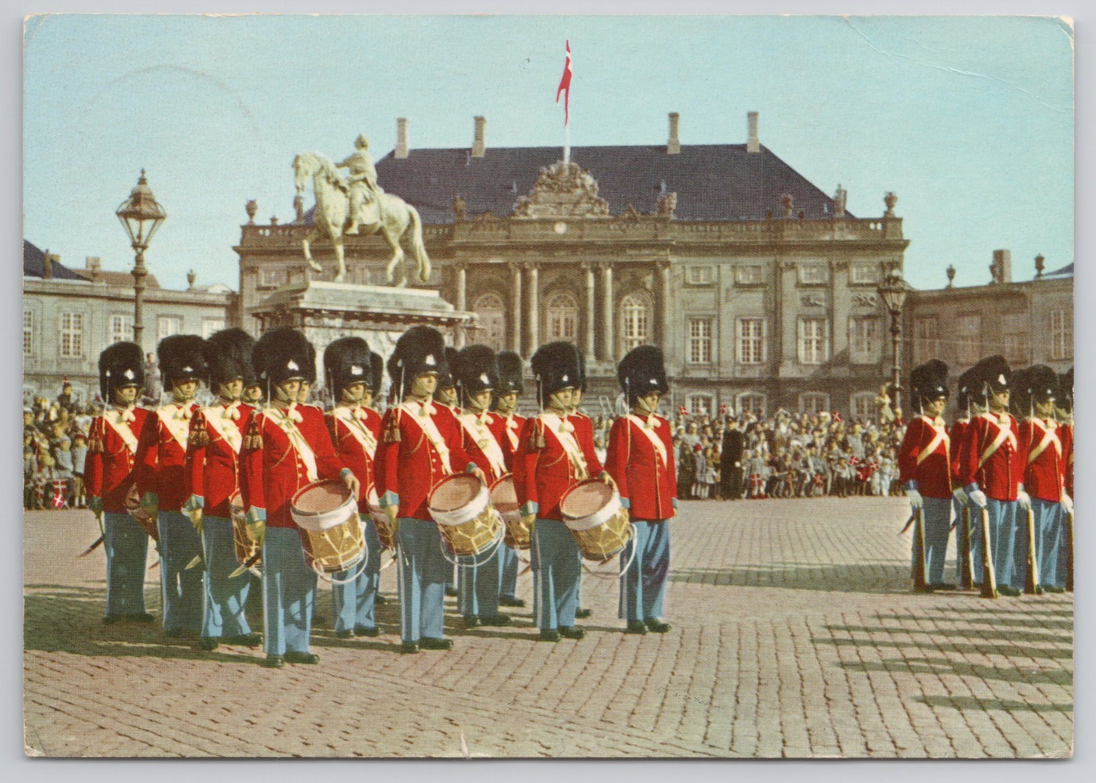 Danish Royal Life Guards Amalienborg Palace Copenhagen Denmark Postcard