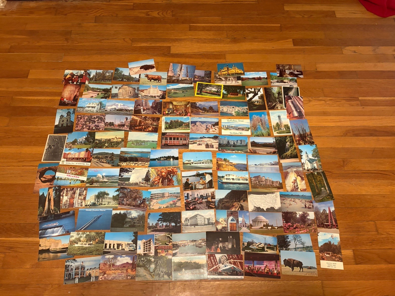 Bulk Lot of 100 Vintage Photochrome Postcards USA ,37 Used- Rest Are Blank