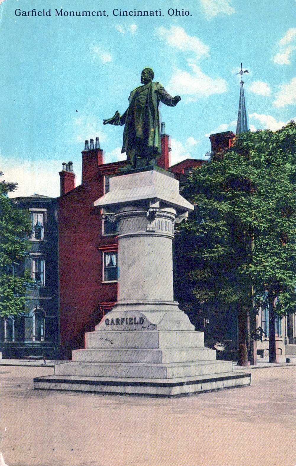 Garfield Monument Cincinnati Ohio Posted Vintage Divided Back Post Card