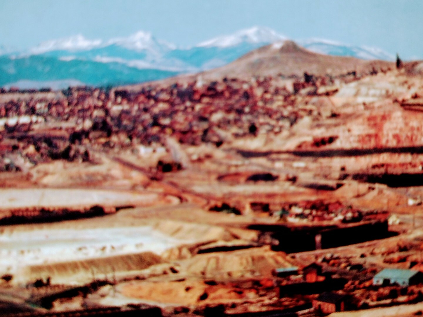PHOTO POST CARD AERIAL VIEW BUTTE MONTANA
