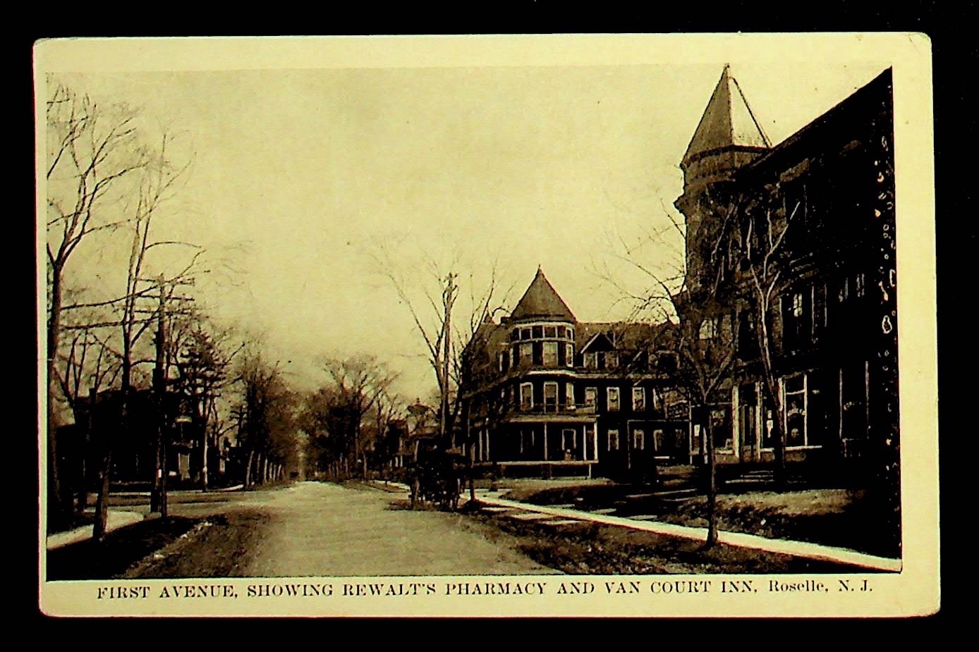 First Avenue Rewalt’s Pharmacy Roselle New Jersey Postcard -AA-140