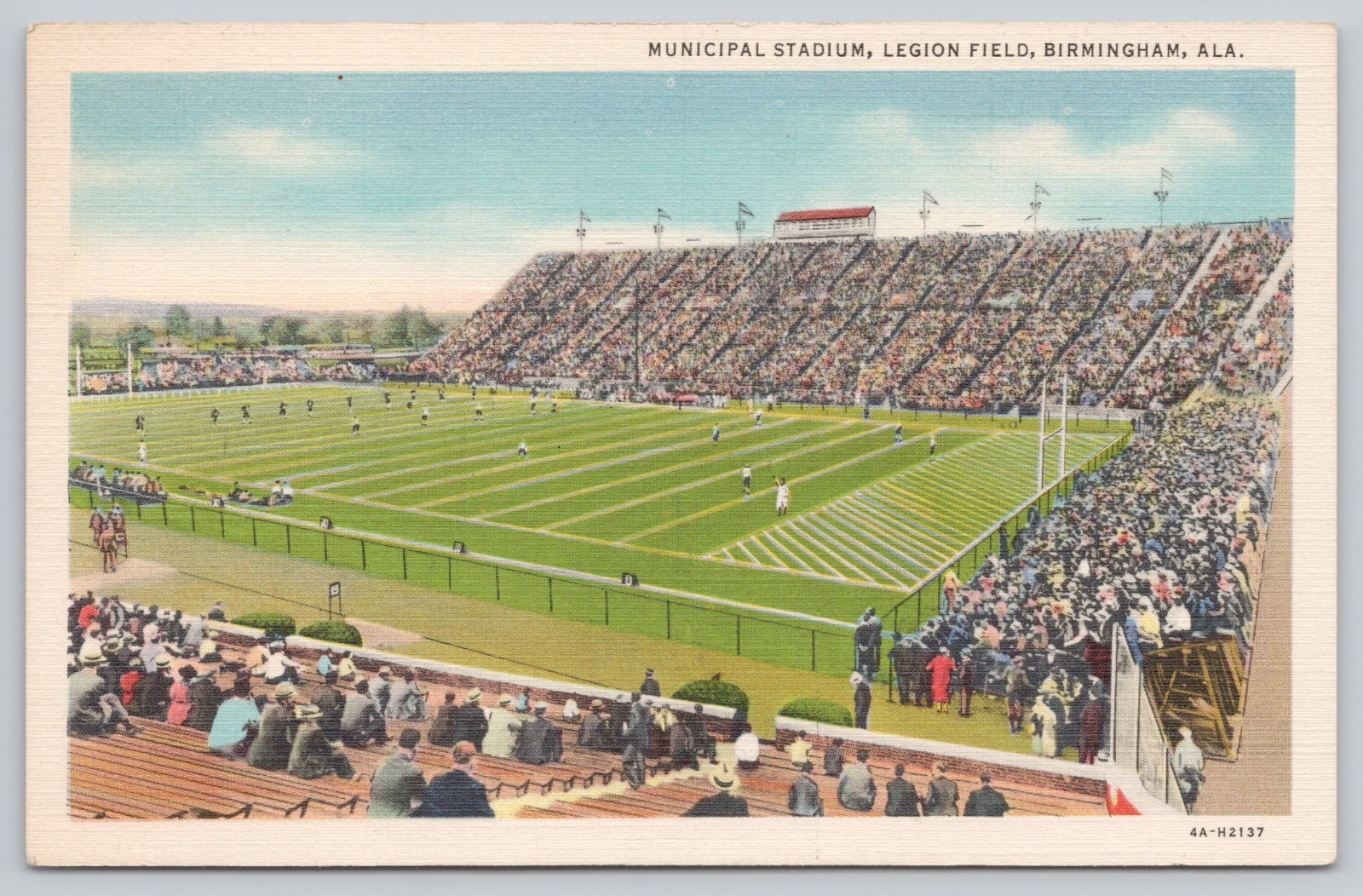 Municipal Stadium Legion Field Birmingham Alabama Football Game Postcard