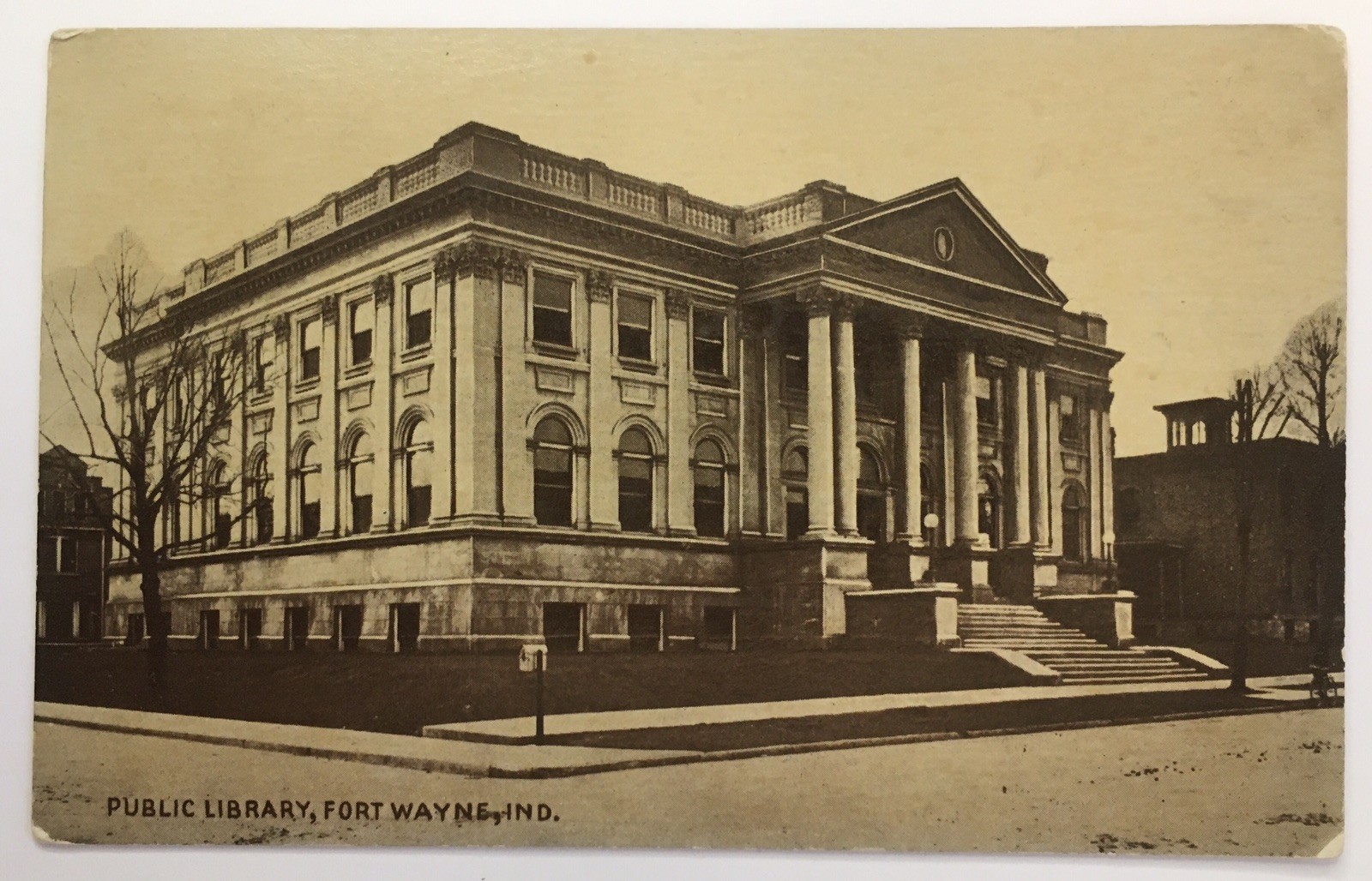 Fort Wayne Indiana IN Public Library Postcard Craig Biscuit Co. Salesman Ad