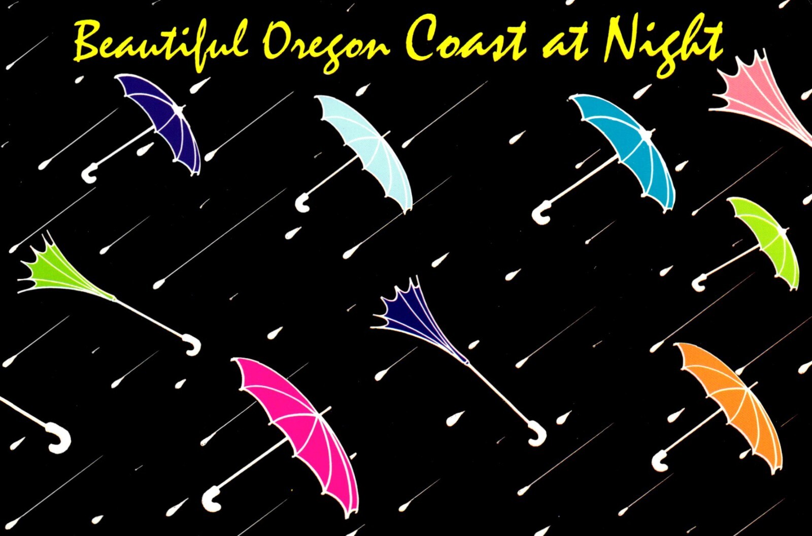Beautiful Oregon Coast At Night Postcard