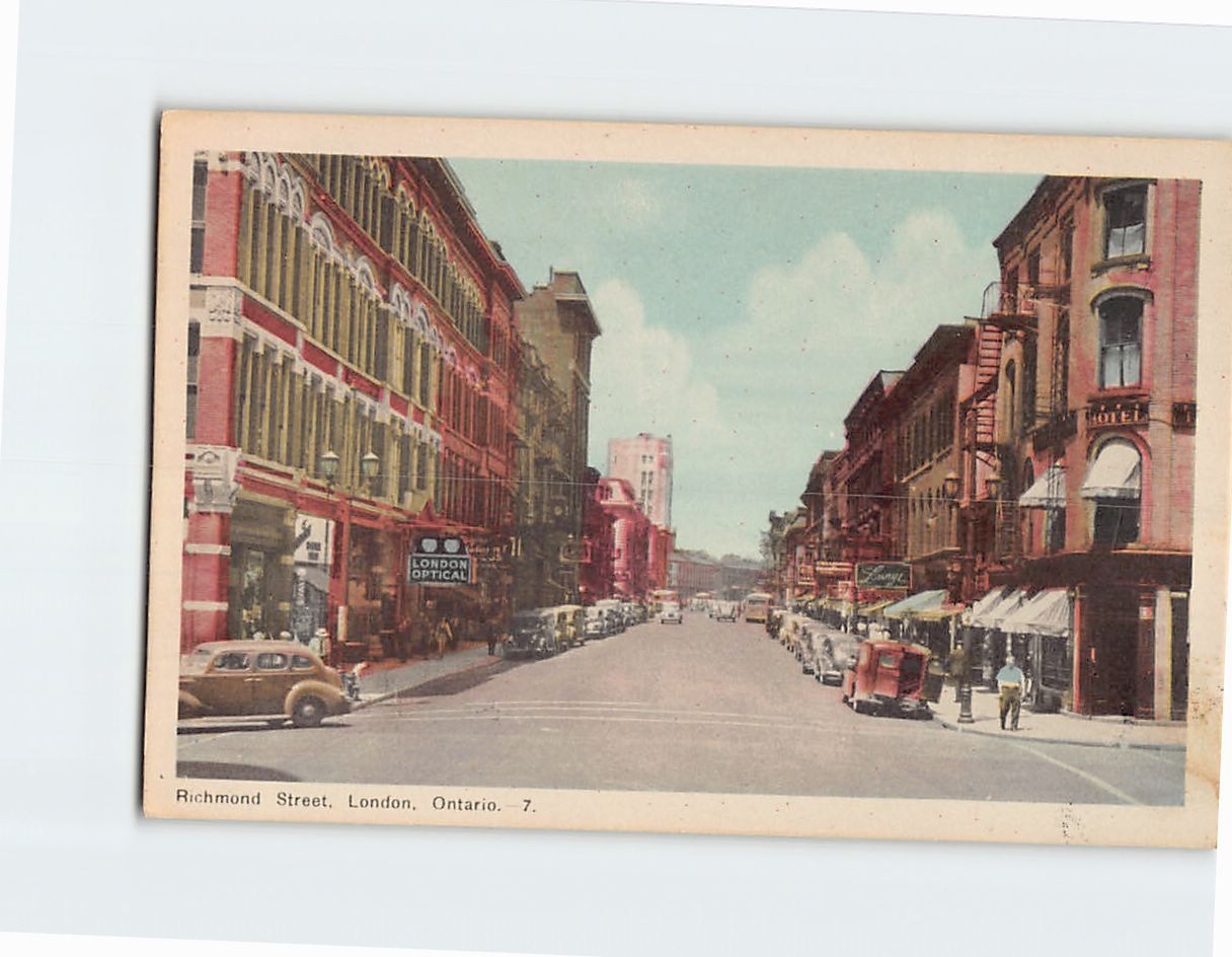 Postcard Richmond Street London Ontario Canada