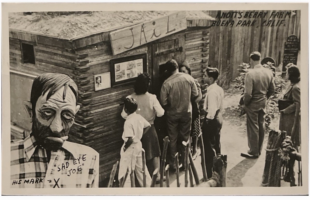 RPPC Sad Eye Joe KNOTT’S BERRY FARM Buena Park, California CA c1940s Postcard
