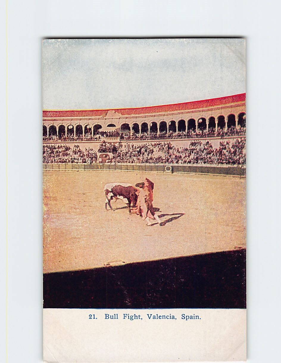 Postcard Bull Fight Valencia Spain