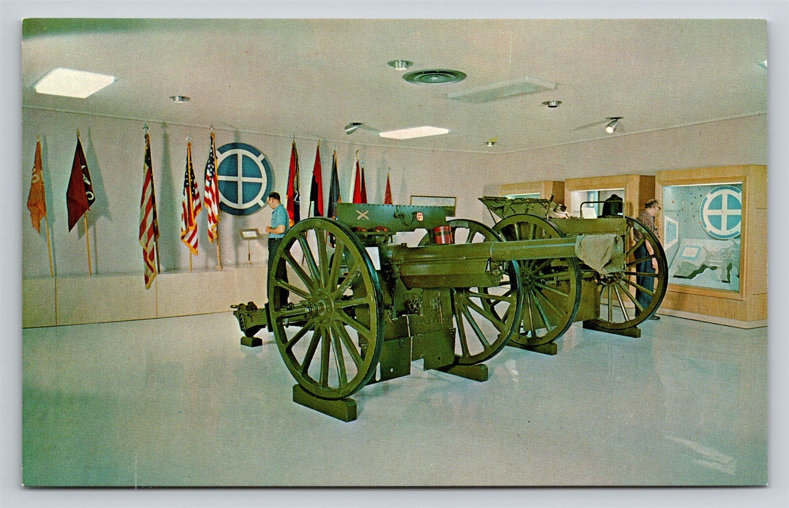 President Harry S Truman Library Museum 75mm WWI Cannon Independence MO Postcard