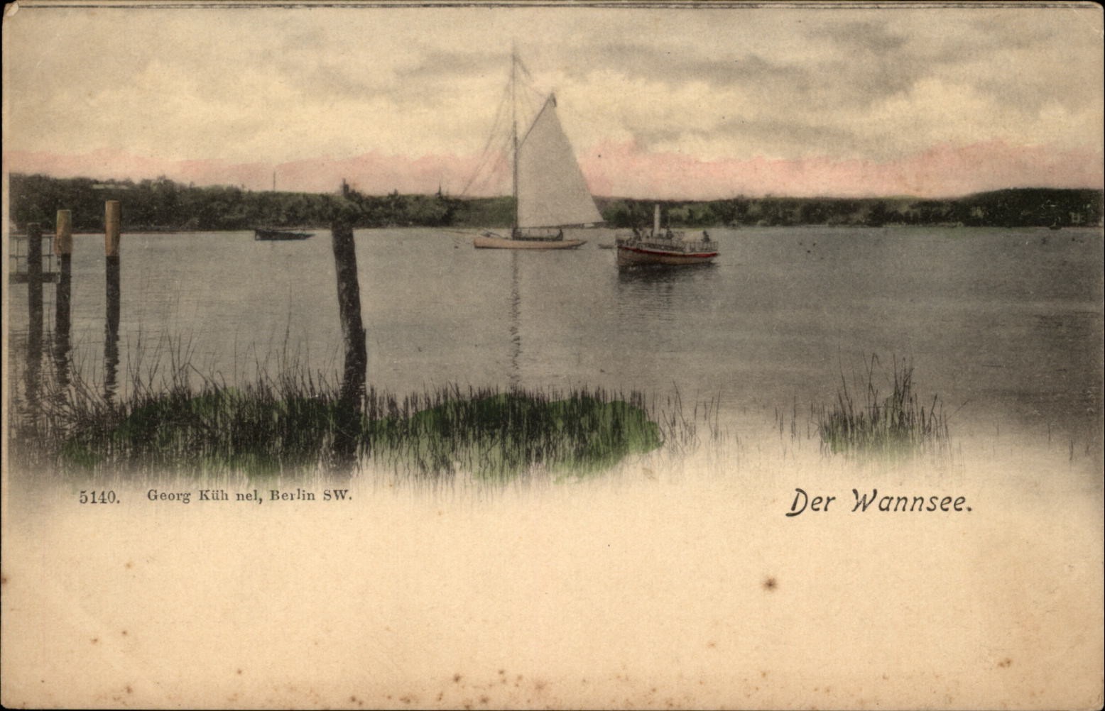 Der Wannsee Berlin vintage UDB postcard g162