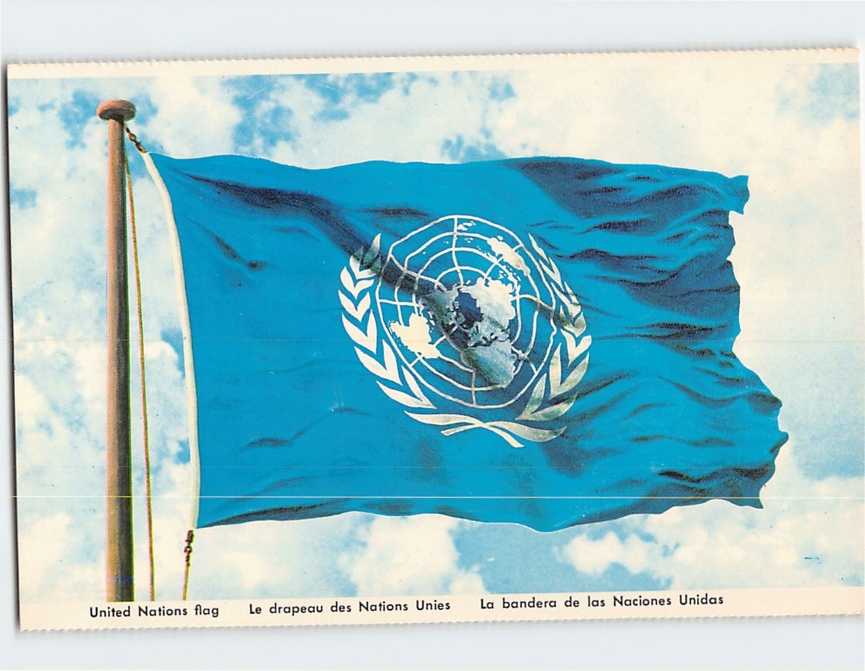 Postcard Flag United Nations New York City New York USA