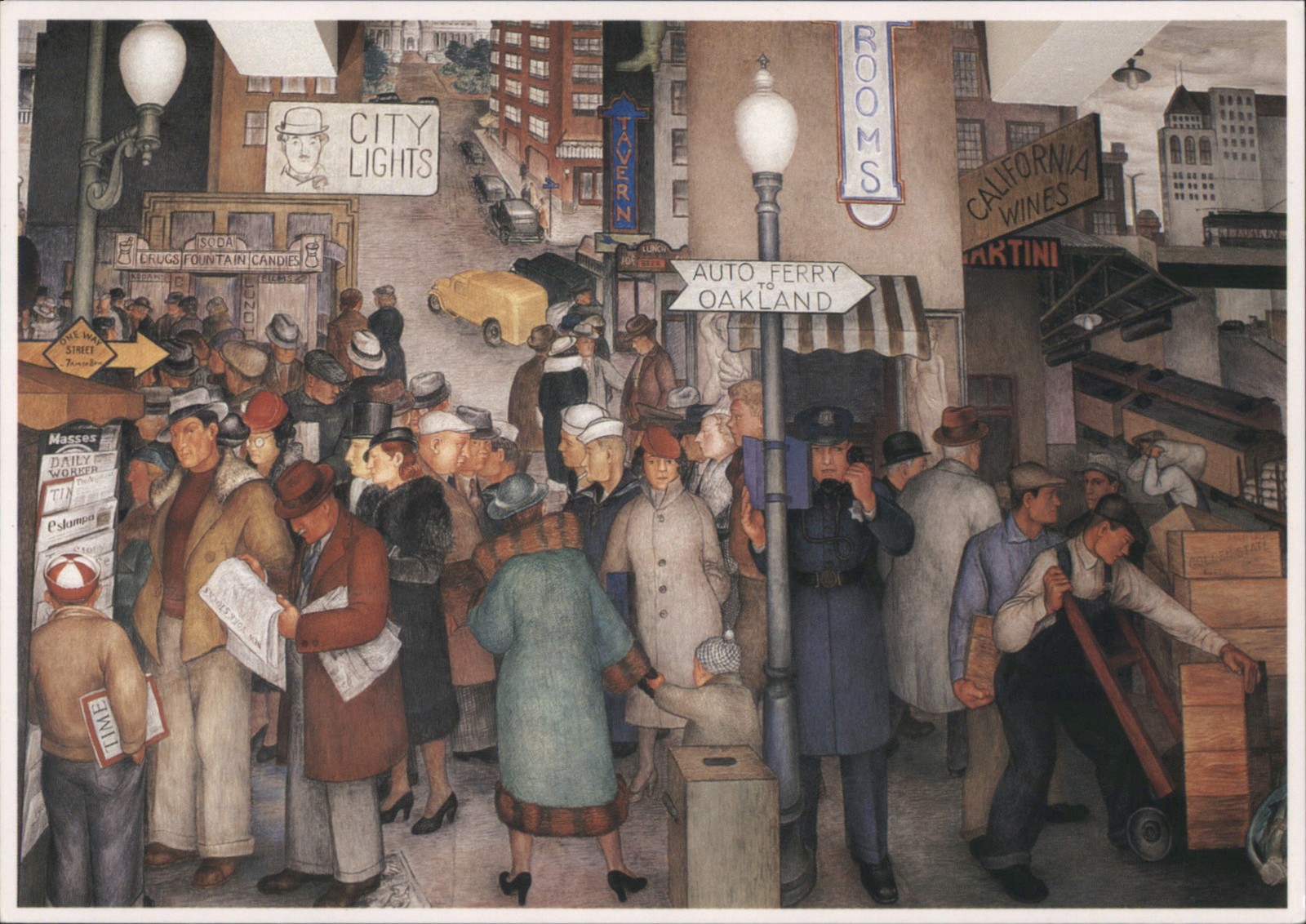 Victor Arnautoff San Francisco, California CA City Life Mural, Coit Tower