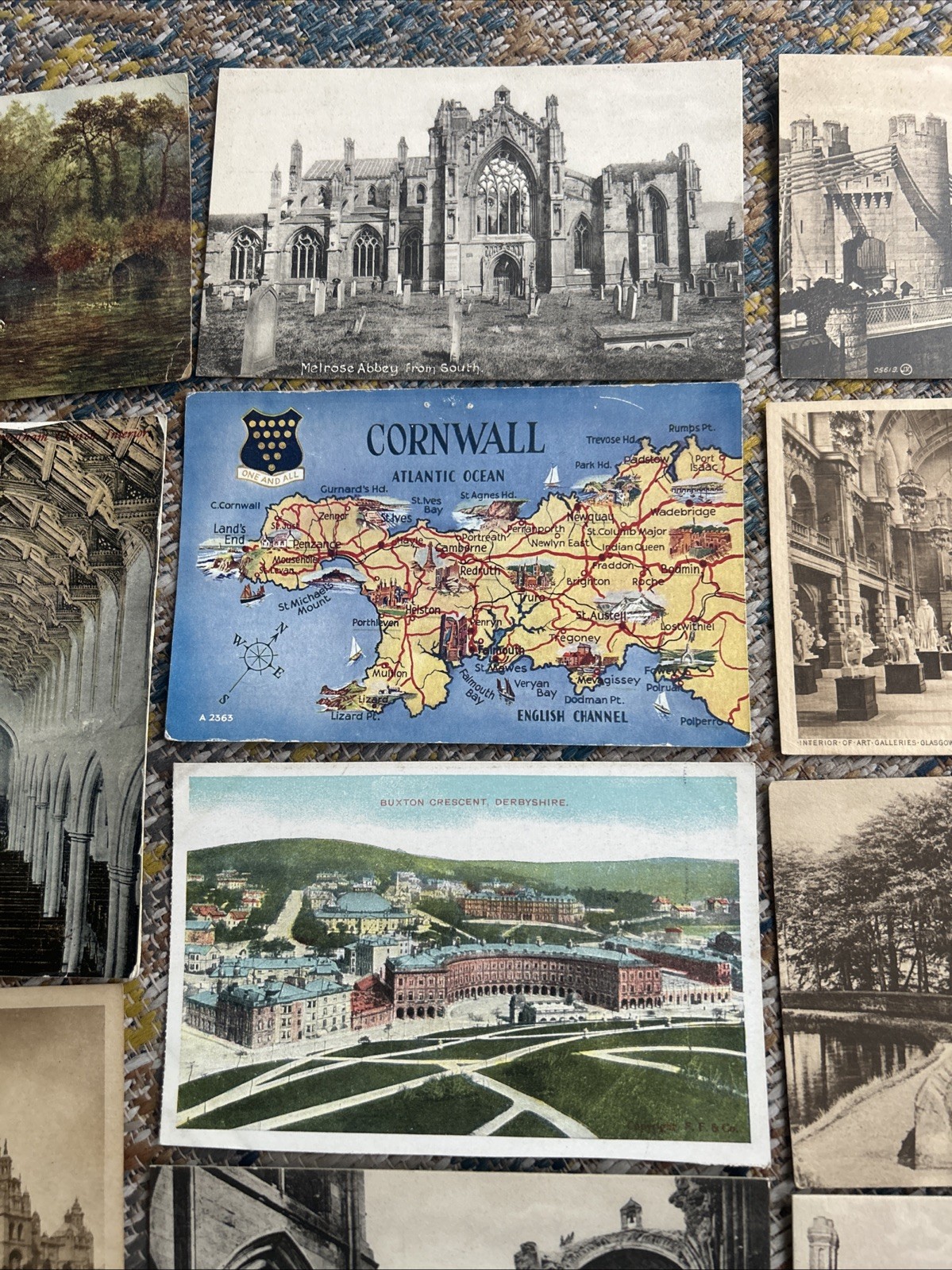 Vintage UK postcards lot of 34.