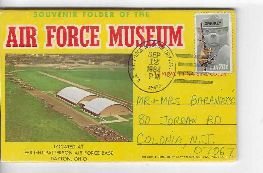 POSTCARD FOLDER-AIR FORCE MUSEUM-DAYTON, OHIO
