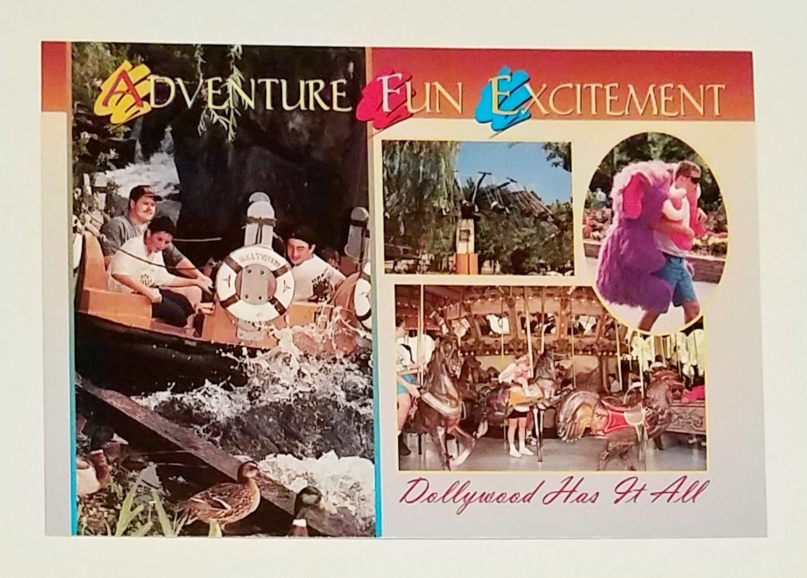 ONE (1) – 1980’s-1990’s DOLLYWOOD (U Select) – Unposted POSTCARD, 4″ x 6″
