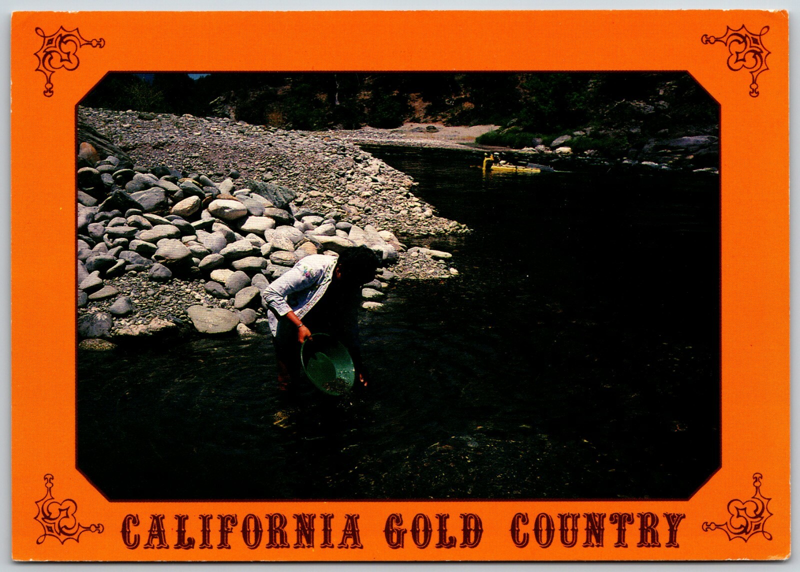 Panning for Gold in California Gold Country – Postcard