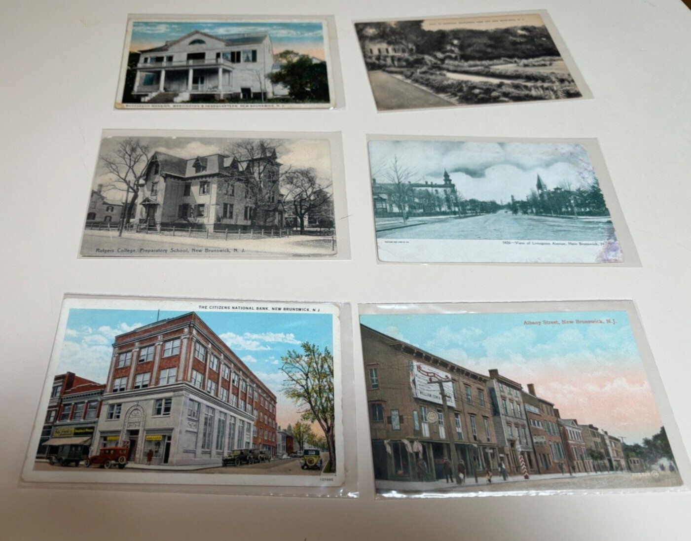 Set of 6 vintage picture postcards – New Brunswick NJ scenes