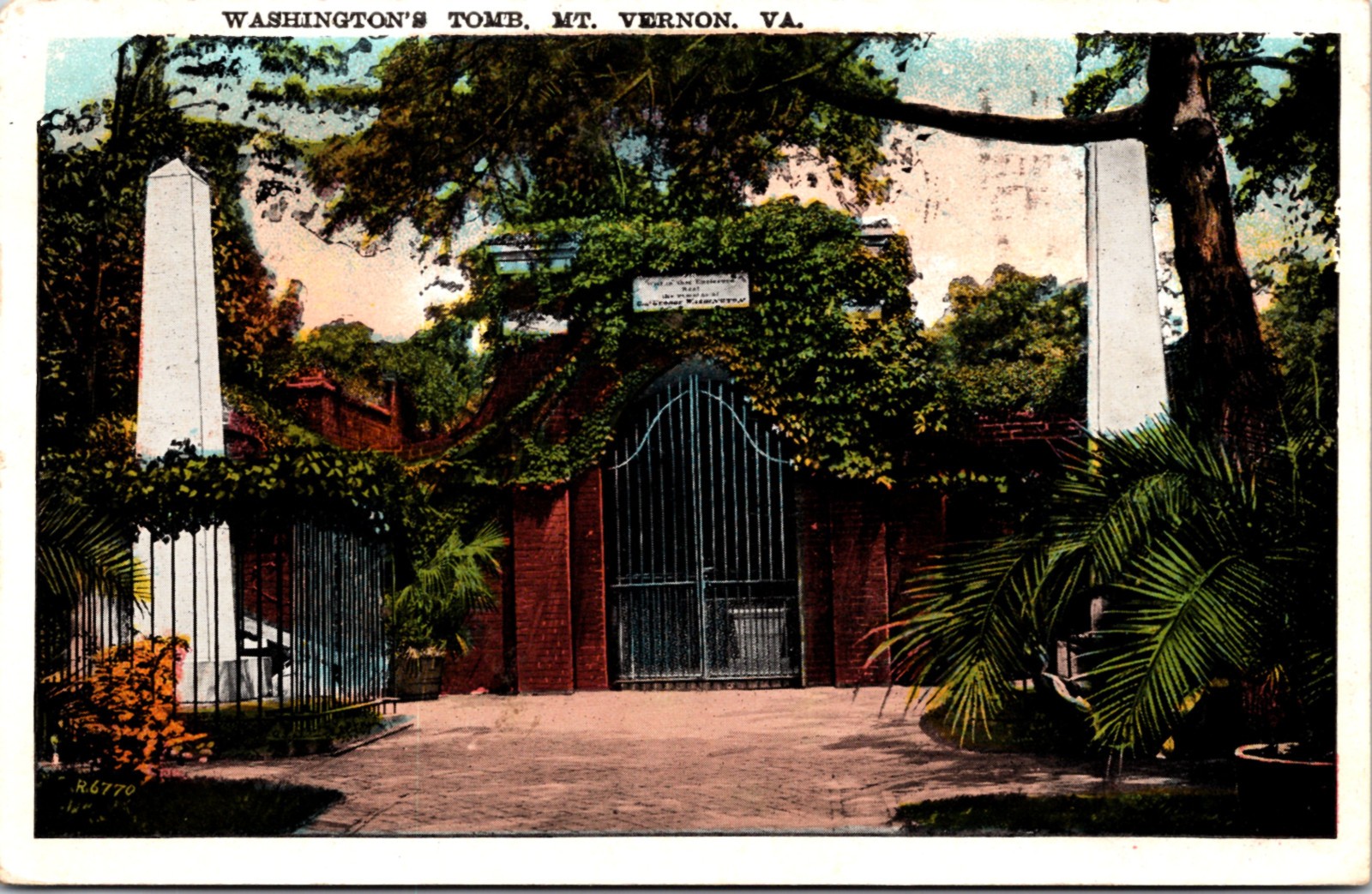 Mt. Vernon, VA Washington’s Tomb/Gate/1930/Remains/Death/Shrine/Exterior -A142